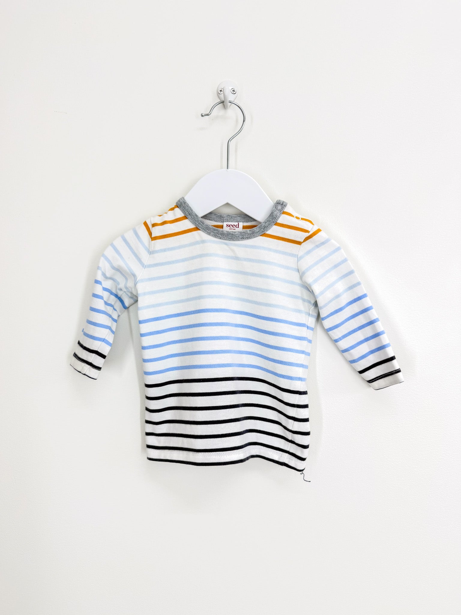 Seed long sleeve striped tee (3-6m)