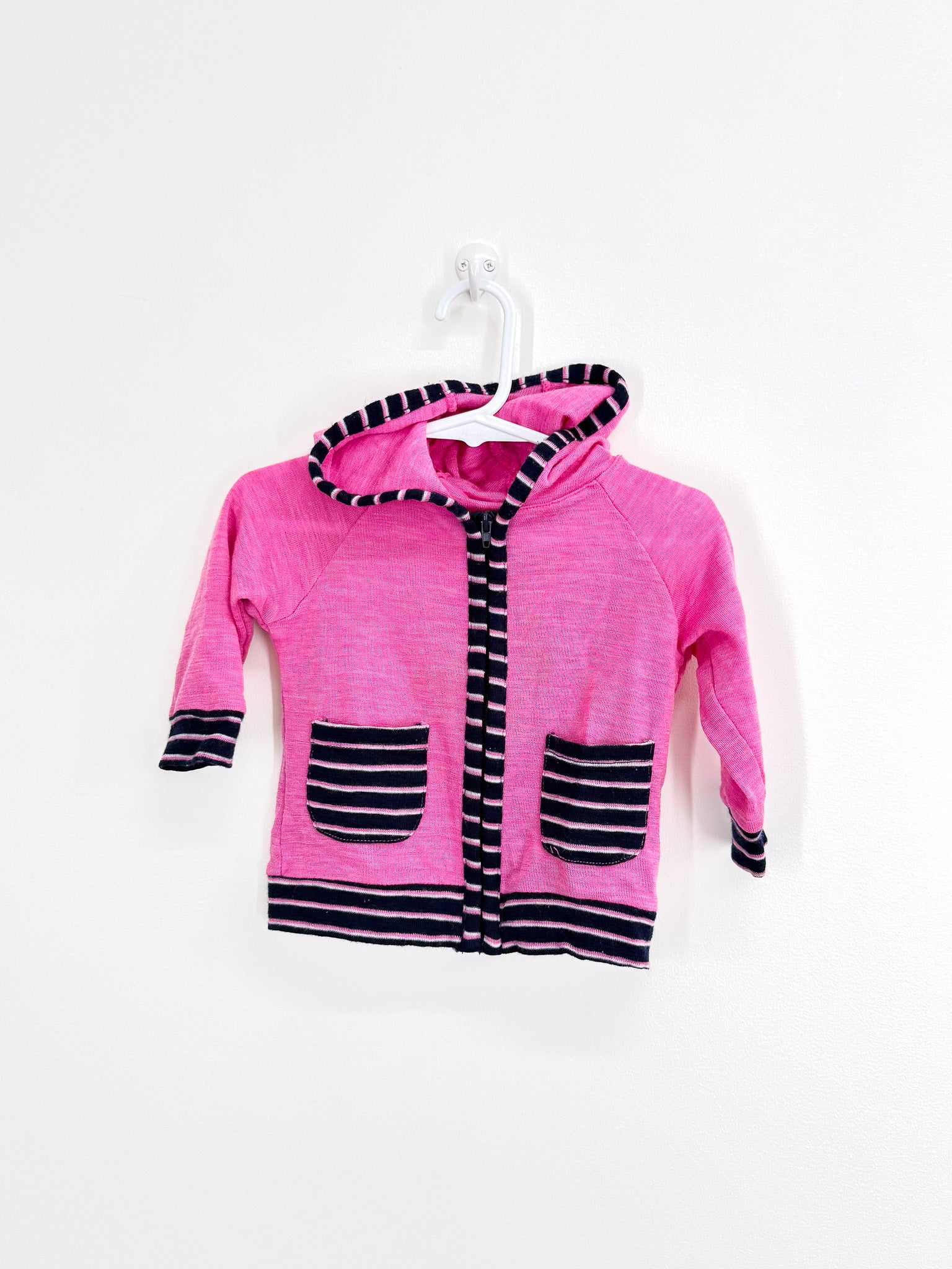 Teeny Weeny merino zip hoodie (3-6m) - SECONDS