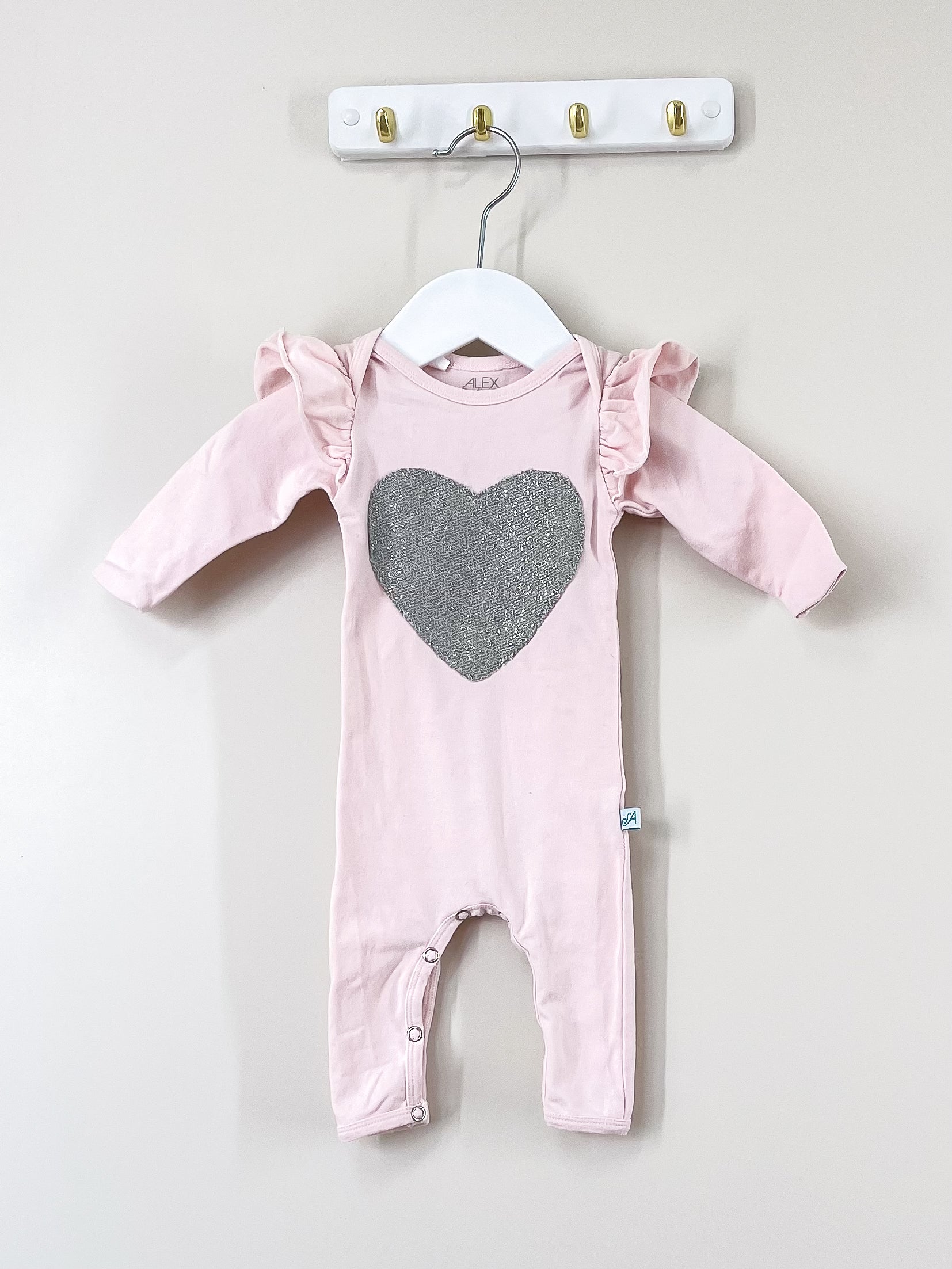 Alex & Ant frill onesie (0-3m)