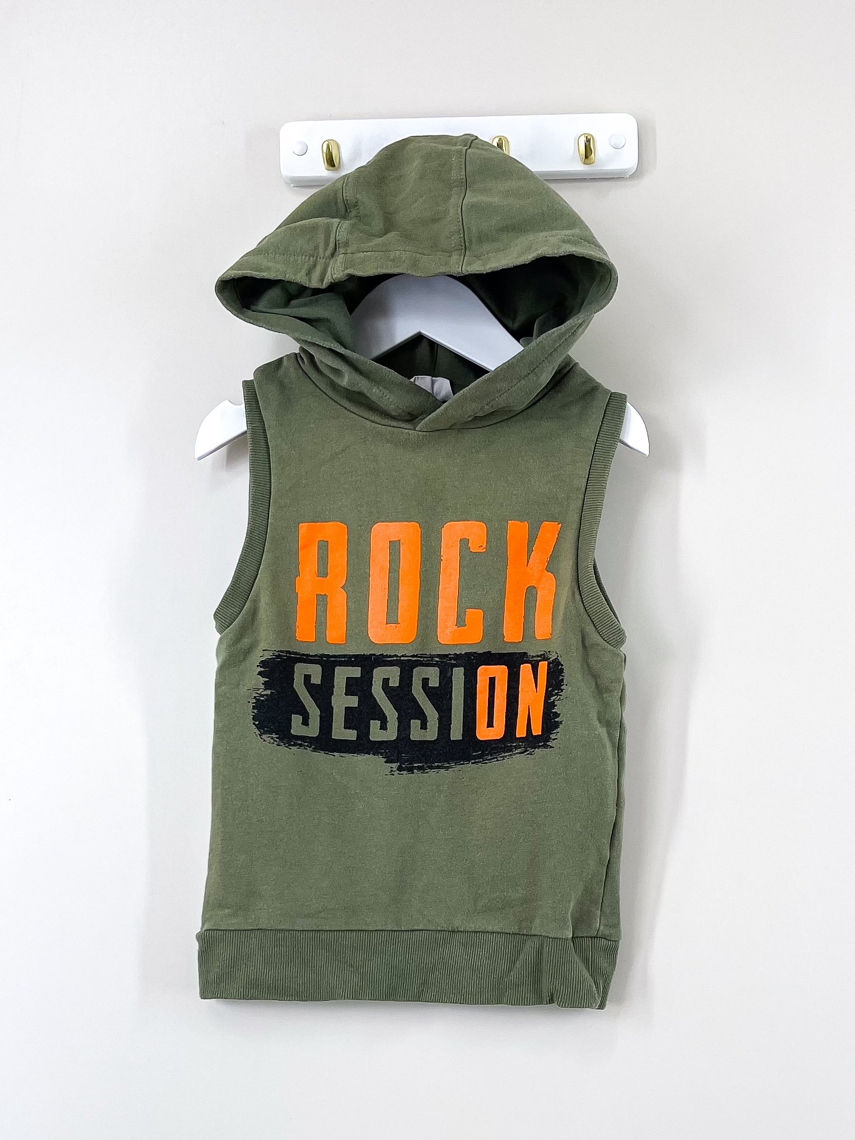 Mac & Ellie rock session sleeveless hoodie (4y)