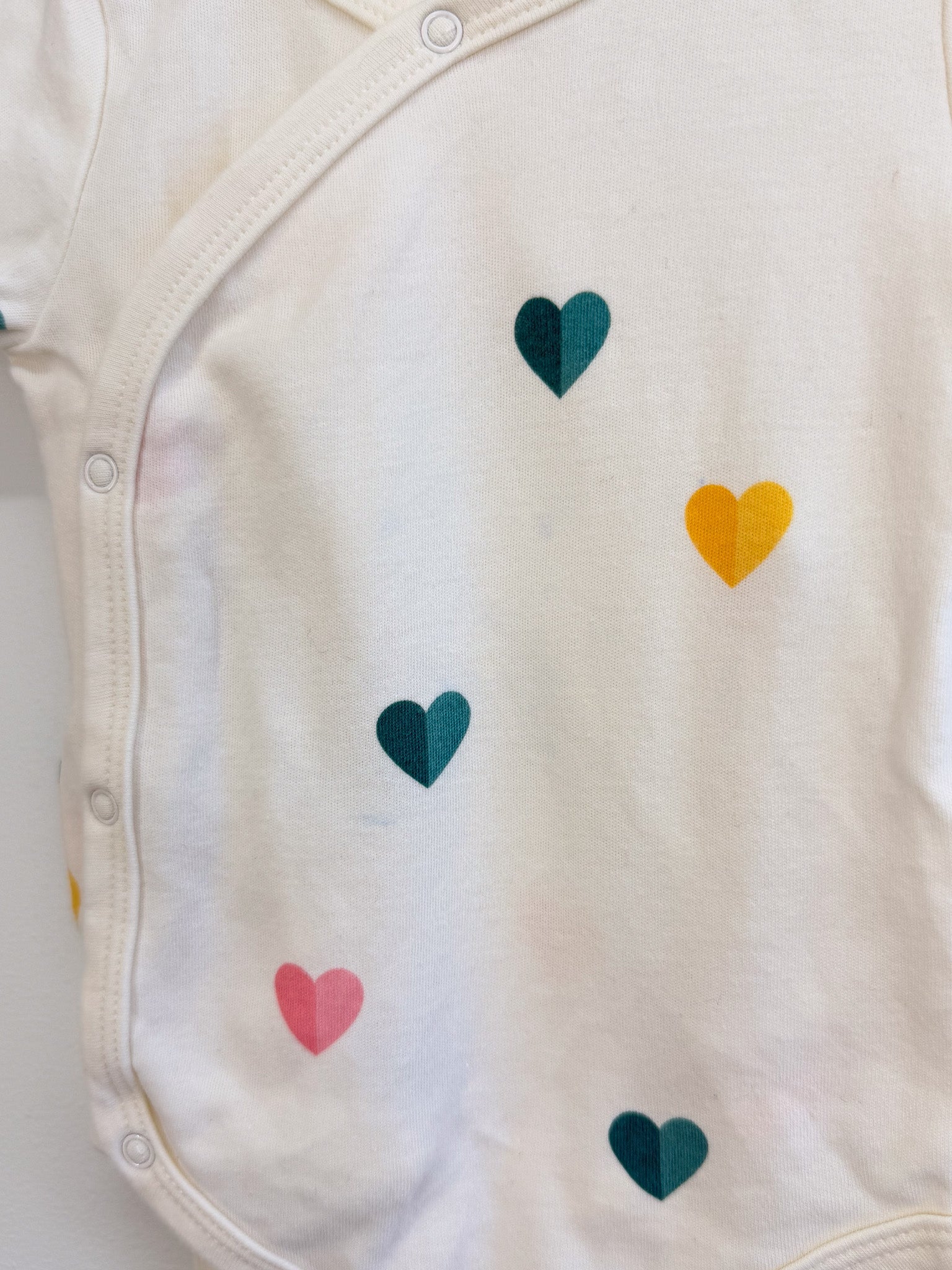 Little Bundle hearts kimono bodysuit (3-6m)