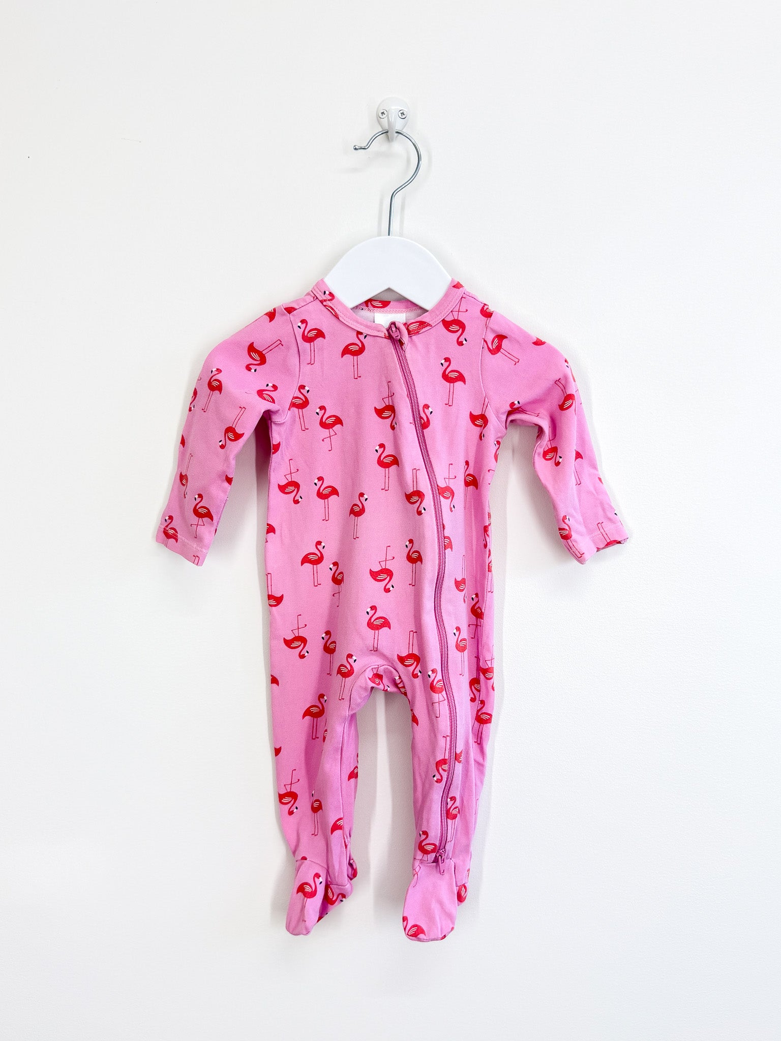 Teeny Weeny flamingo zipsuit (0-3m)