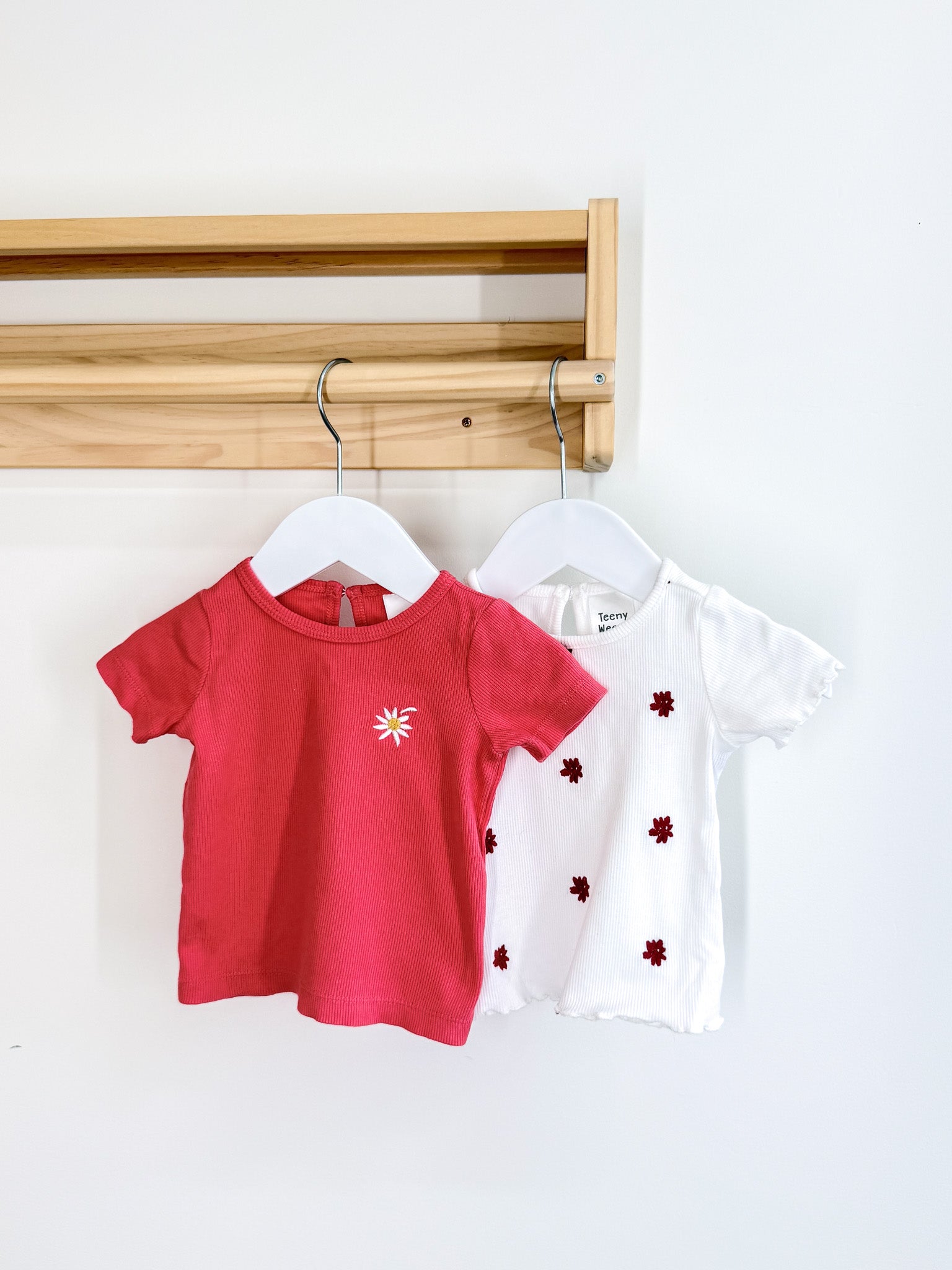 Teeny Weeny rib tee 2 pack set (3-6m)