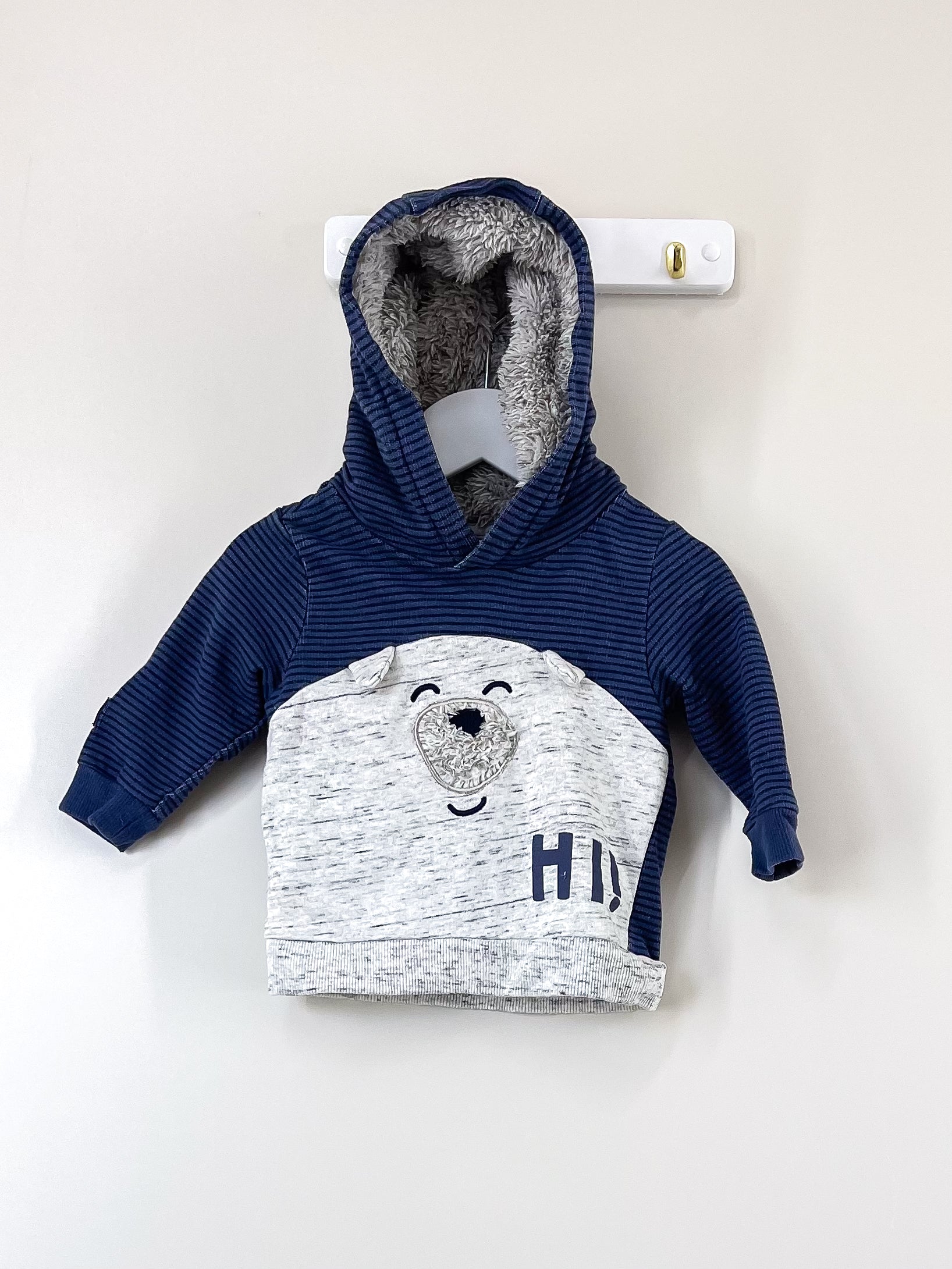Teeny Weeny bear hoodie (3-6m)