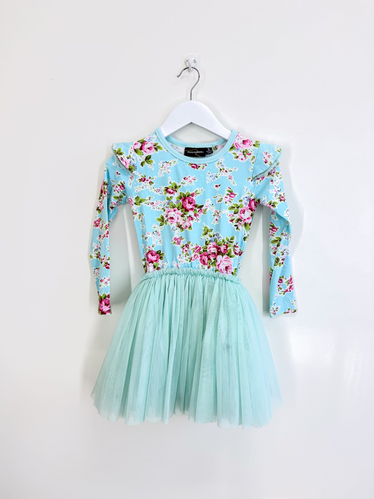 Rock Your Kid blue garden circus dress (5y)