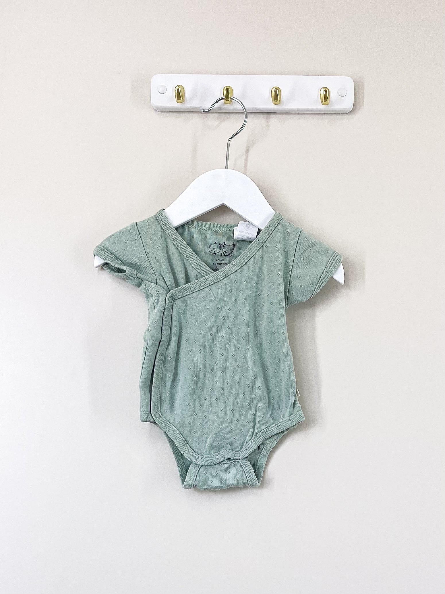 Wilson & Frenchy organic pointelle kimono bodysuit (0-3m)