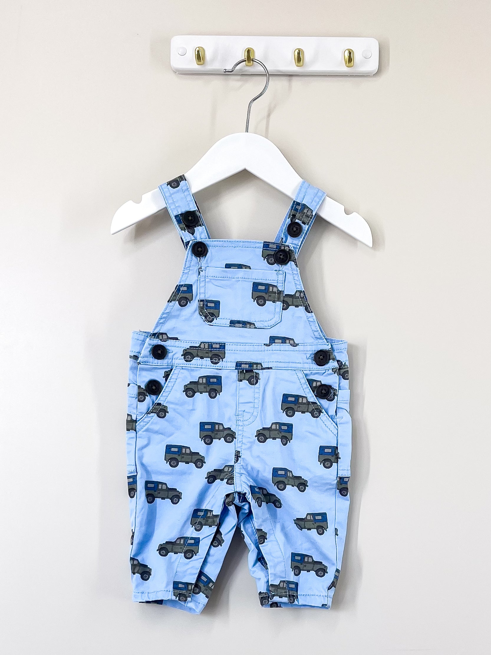 Cotton On Kids jeep overalls (0-3m)