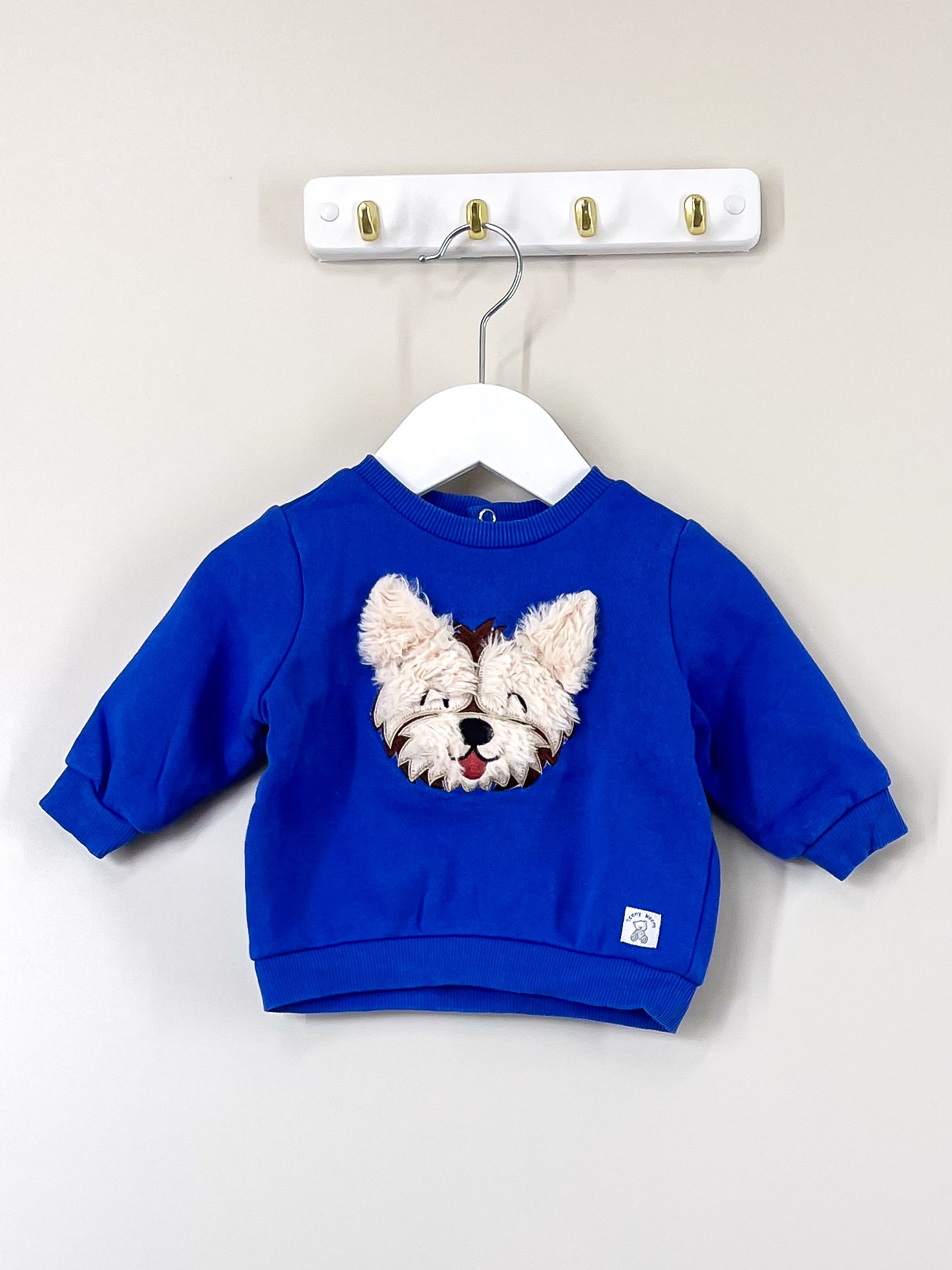 Teeny Weeny fluffy puppy pullover (3-6m)