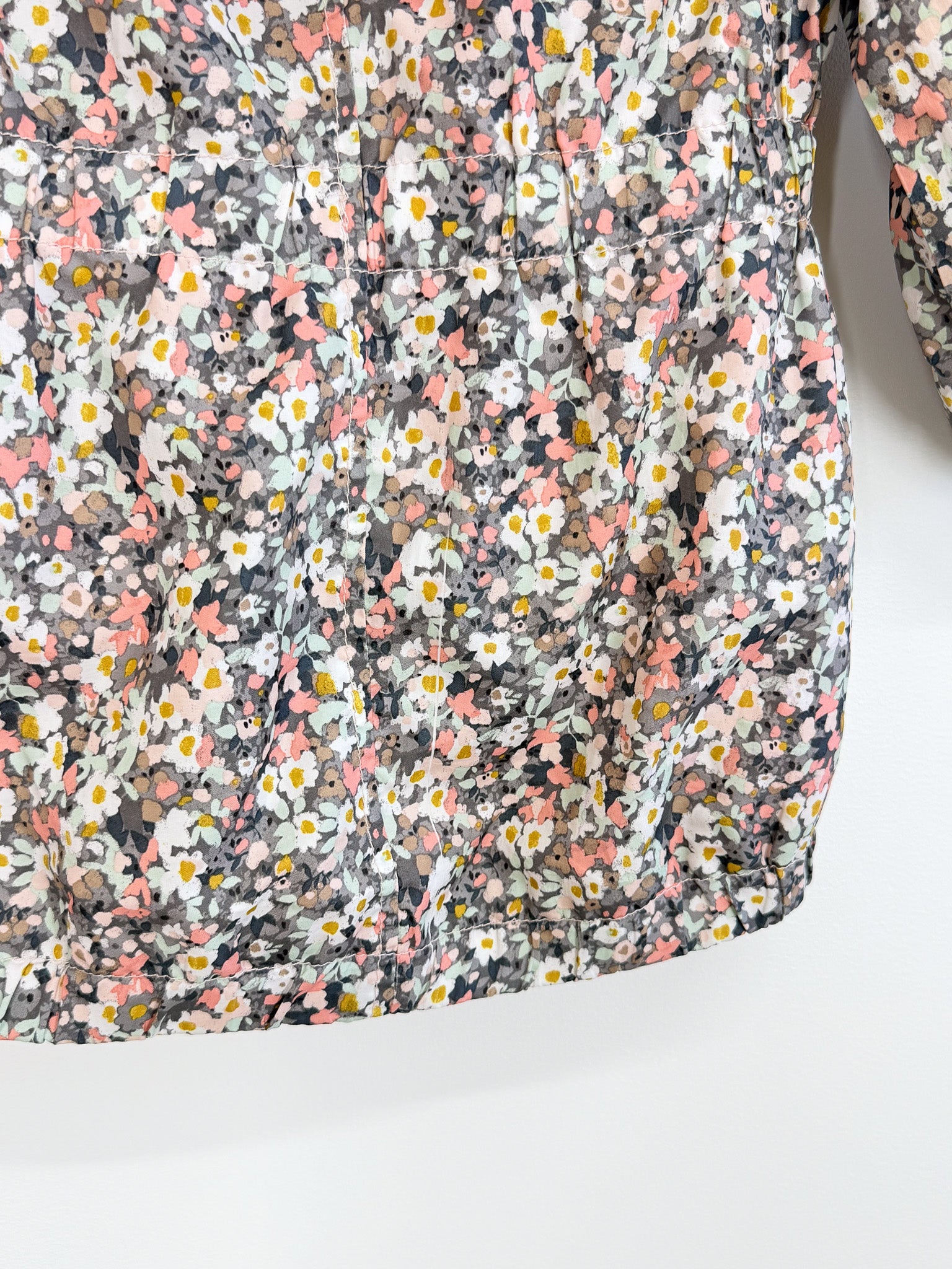 H&M floral lined hooded wind breaker jacket (3y)