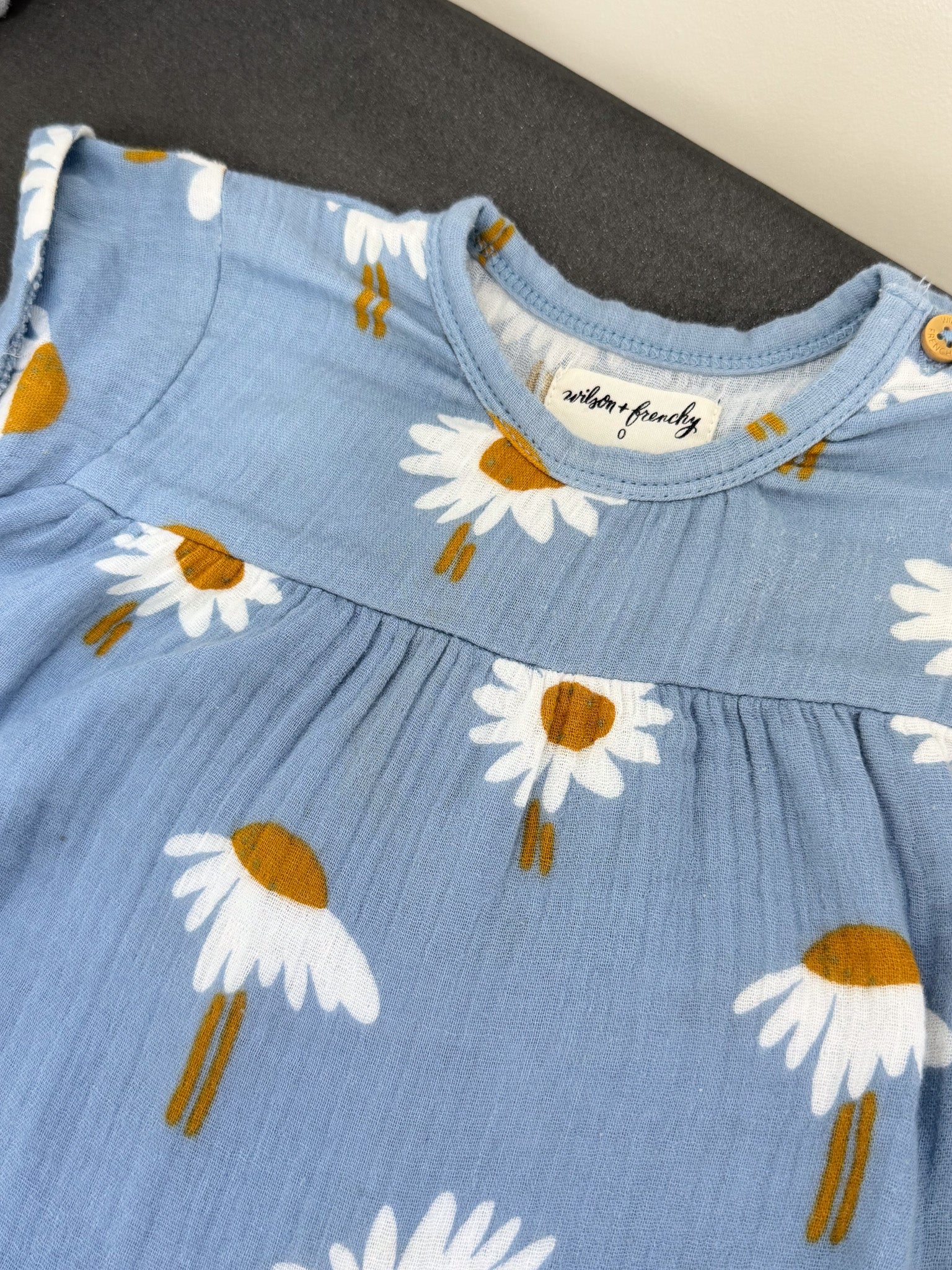 Wilson & Frenchy organic daisy floral crinkle jumpsuit (6-12m)