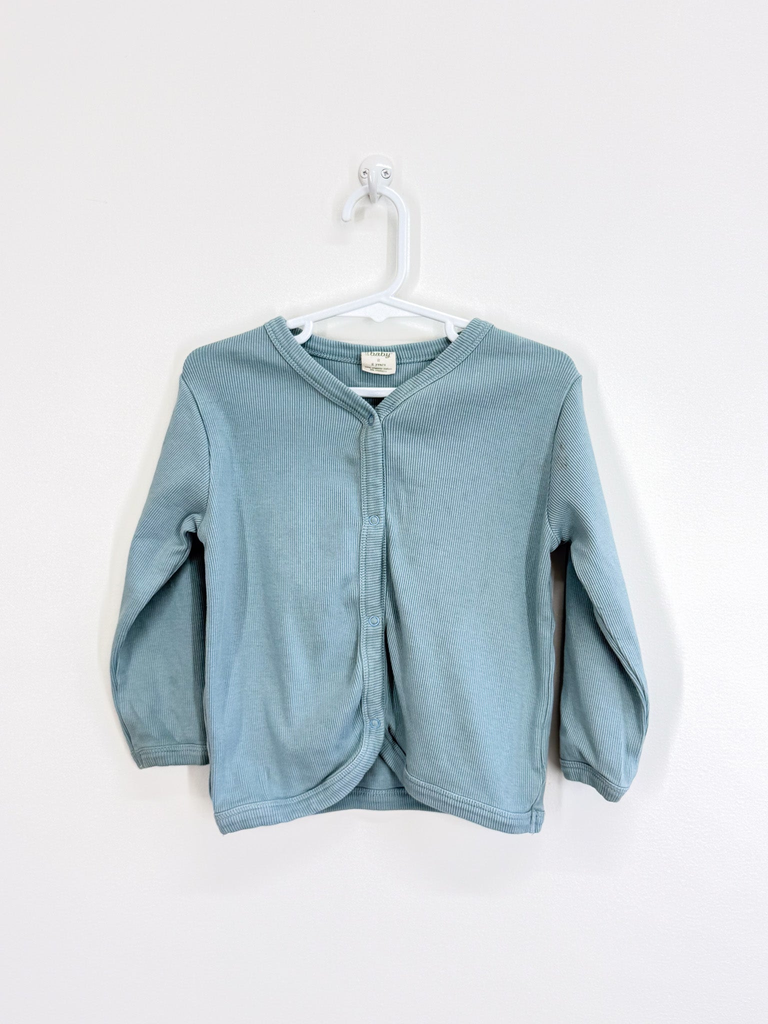 Nature Baby organic rib cardigan (2y) - SECONDS