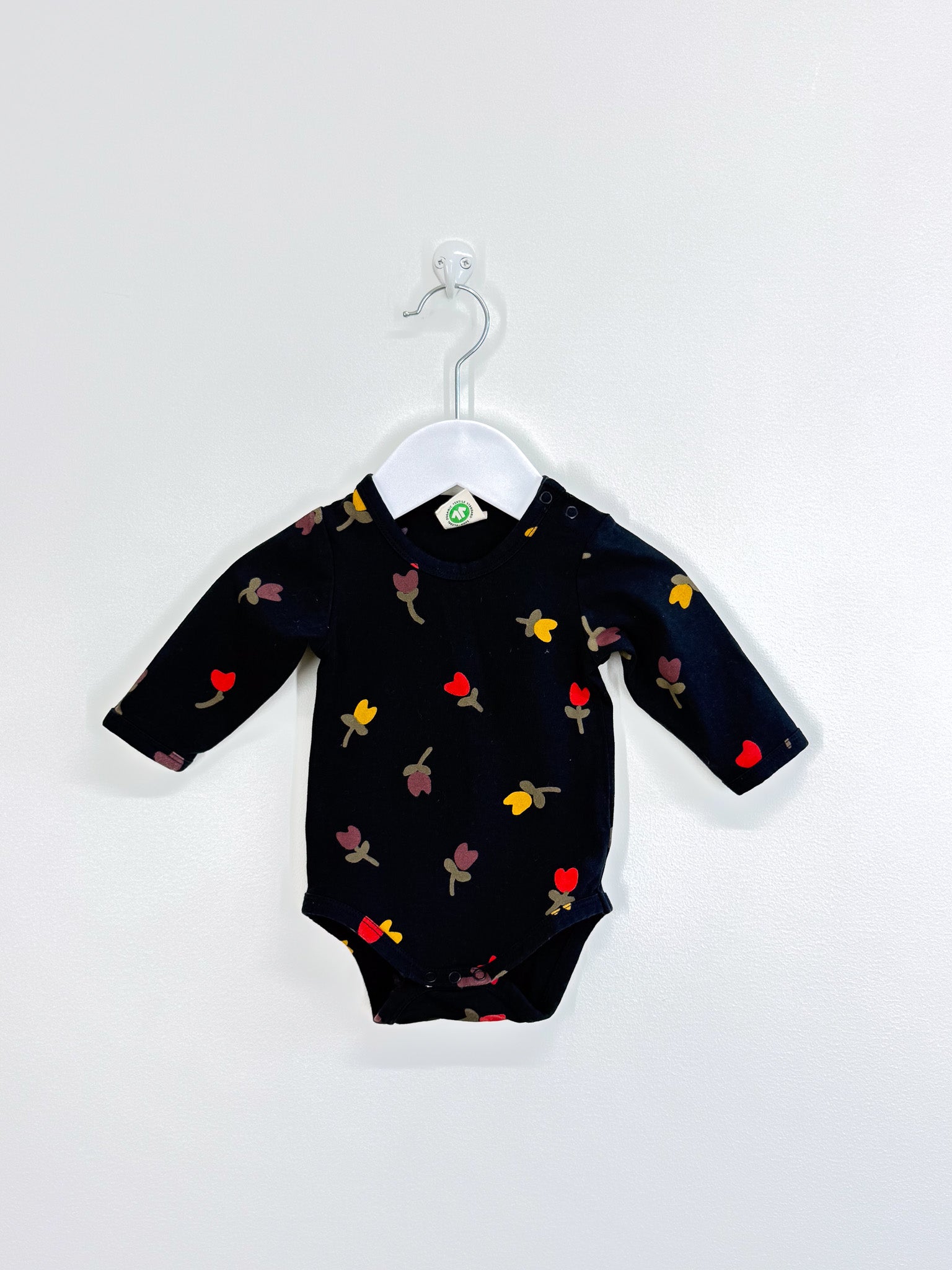 Nature Baby organic bodysuit - navy tulip (0-3m)