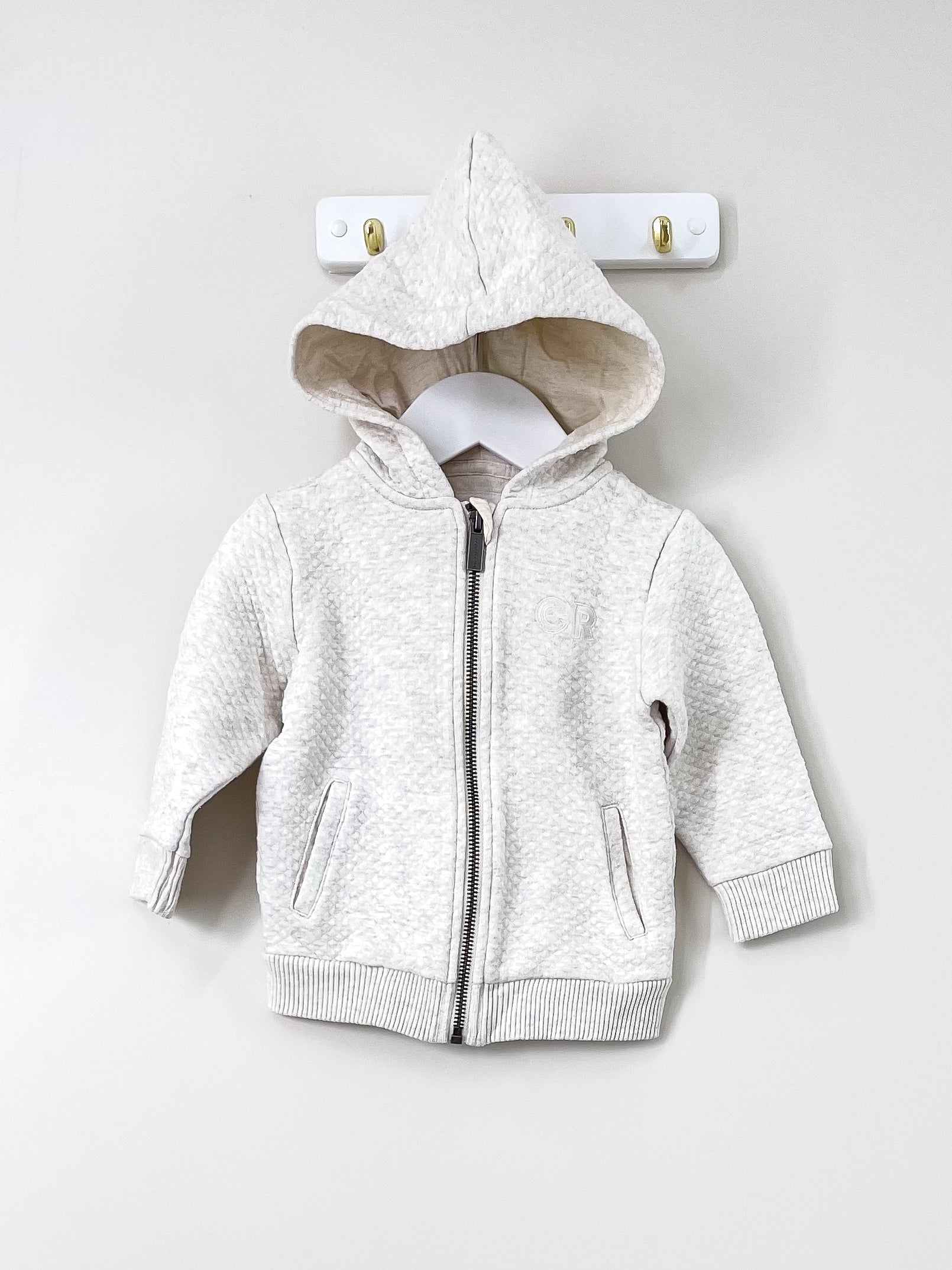 Country Road waffle zip hoodie (18-24m)