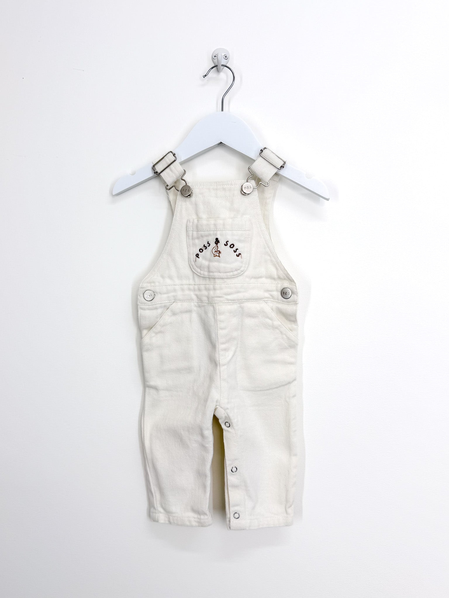 Poss & Soss organic denim overalls (6-12m)