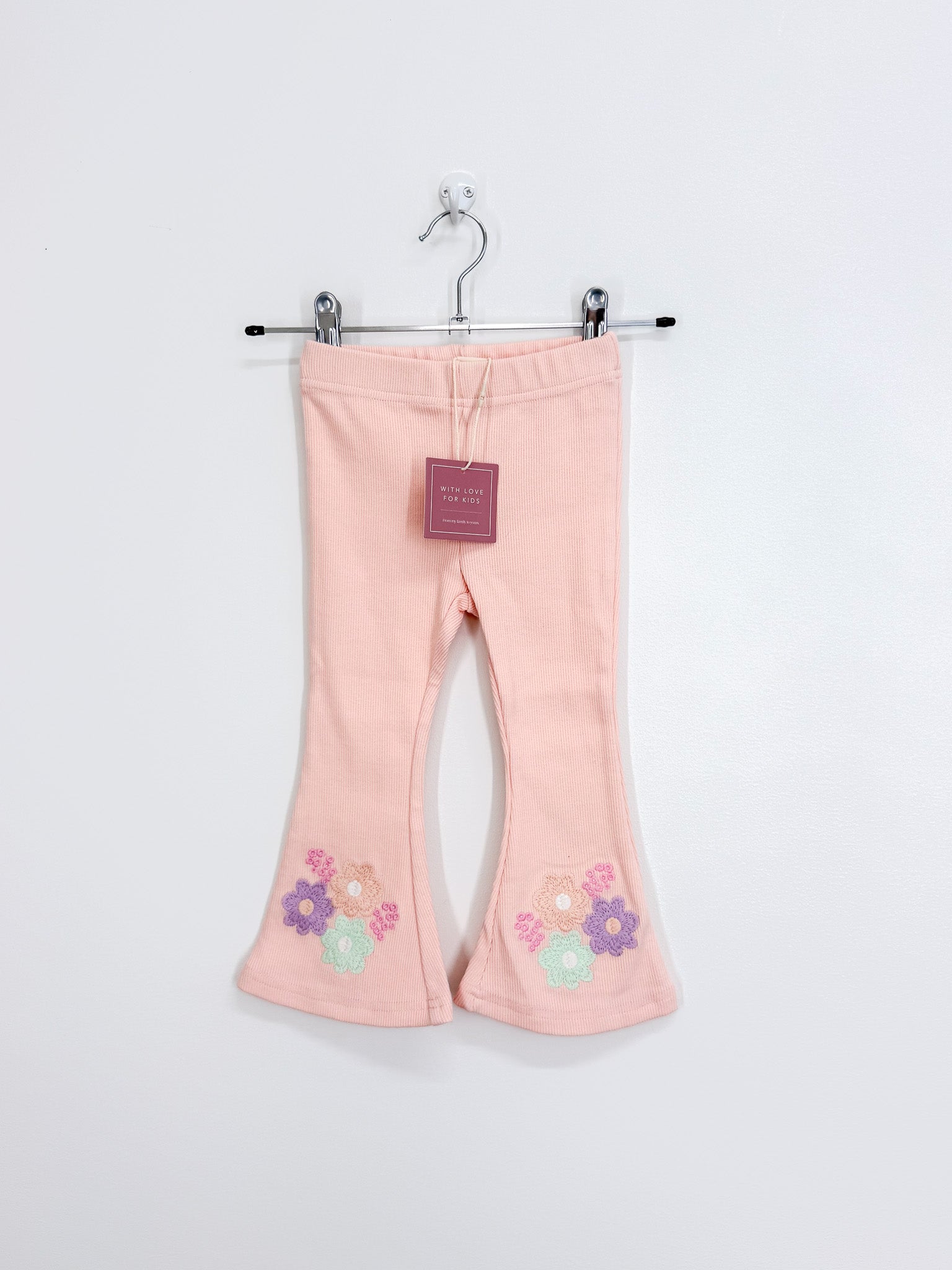 With Love For Kids rib bell bottom leggings - meadow (1y)