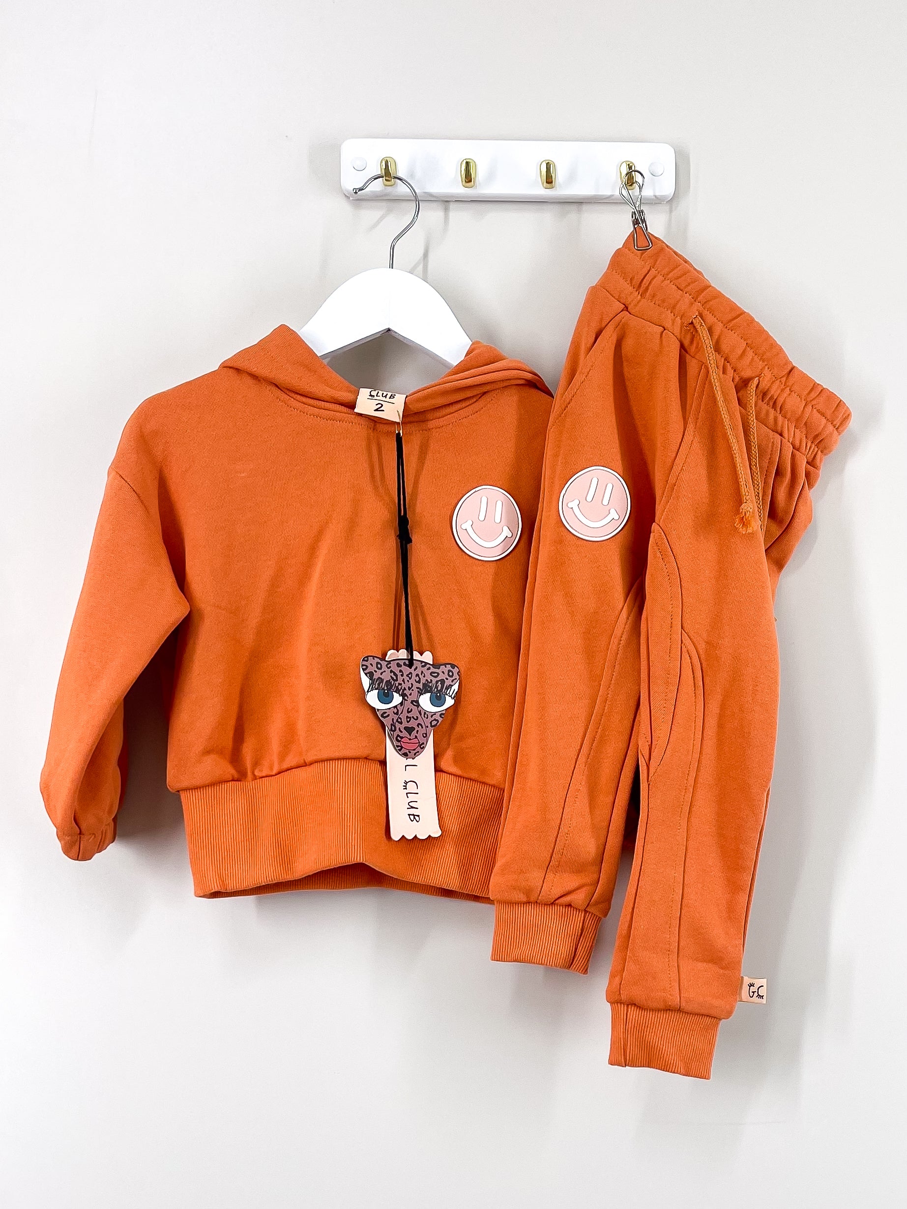 BNWT The Girl Club smiley wide hem set (2y)