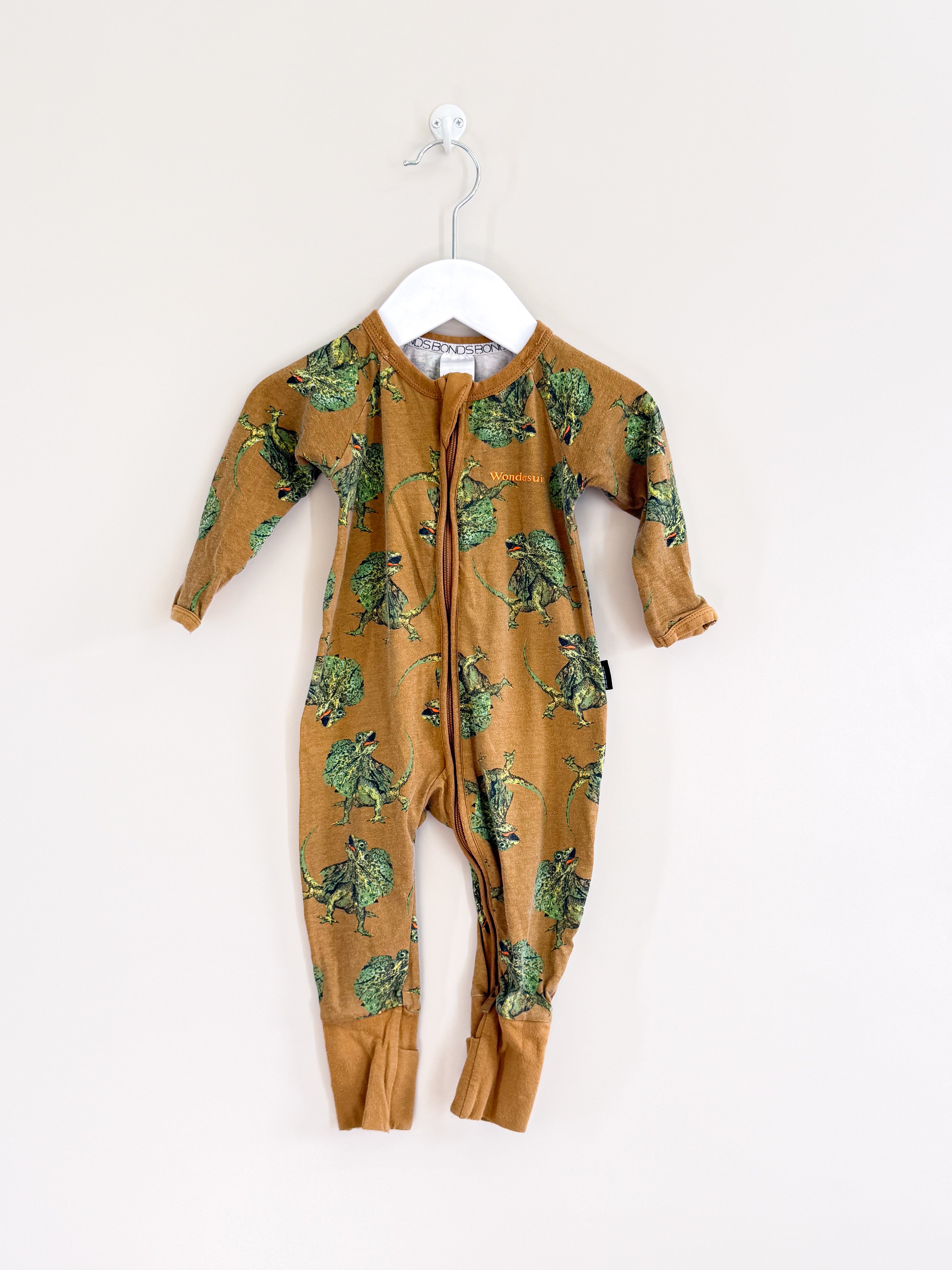 Bonds wondersuit - frilled neck lizard (3-6m)