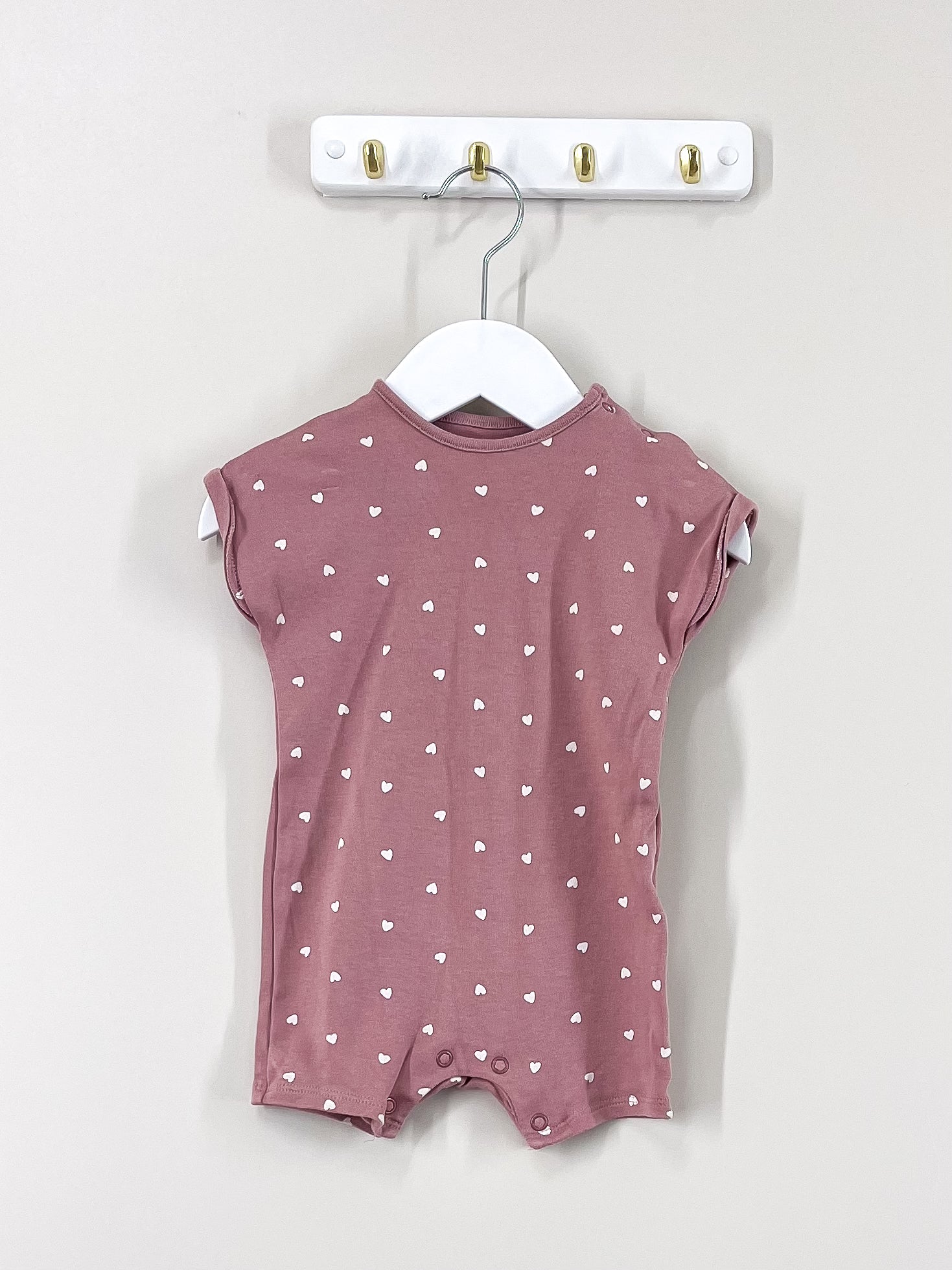 Next hearts shortie romper (3-6m)