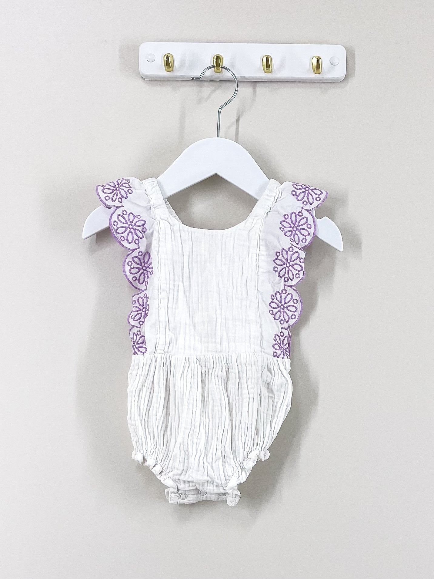 Teeny Weeny muslin frill bodysuit (3-6m)