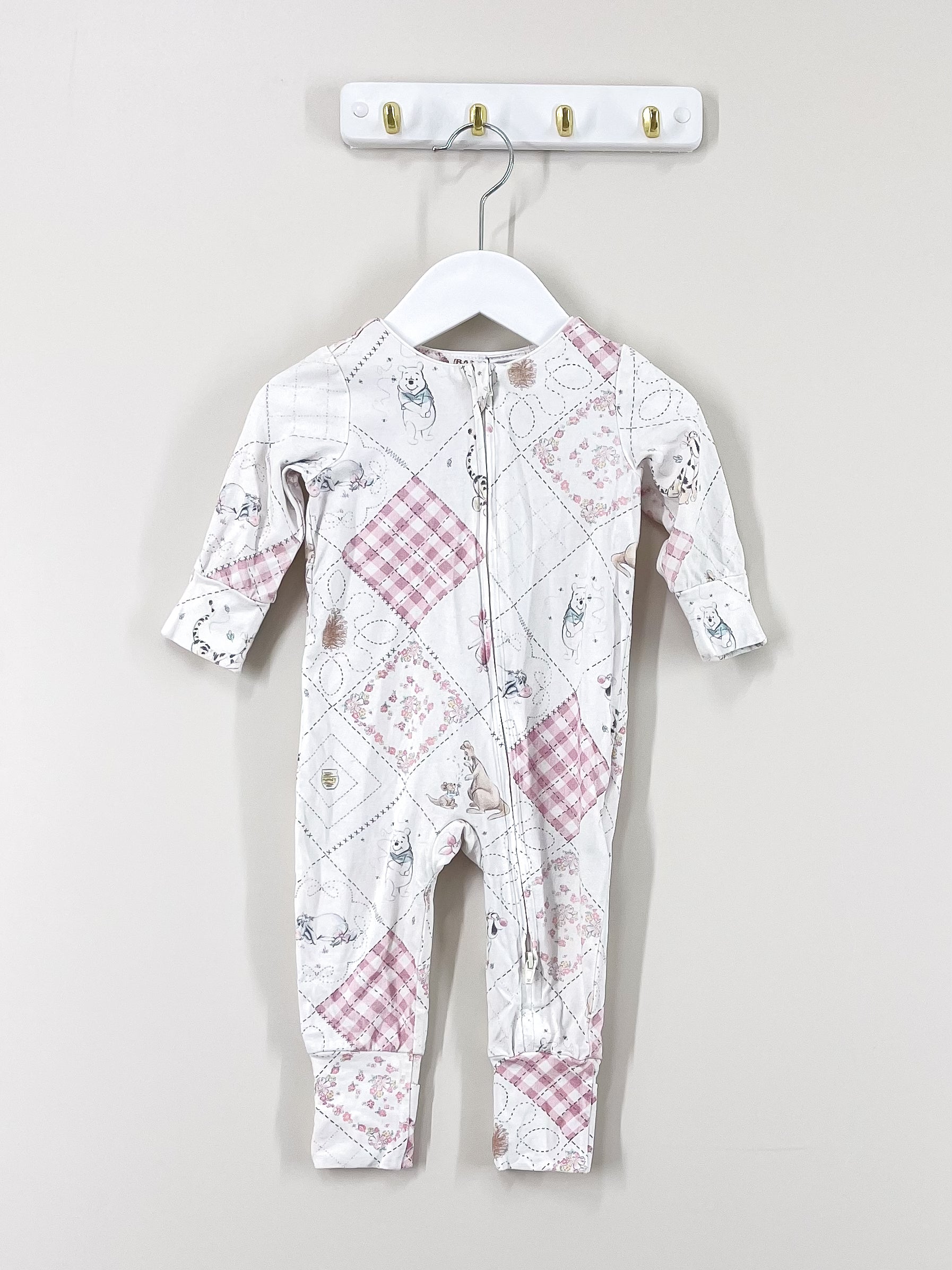 Cotton On Kids x Winnie The Pooh zip onesie (3-6m)