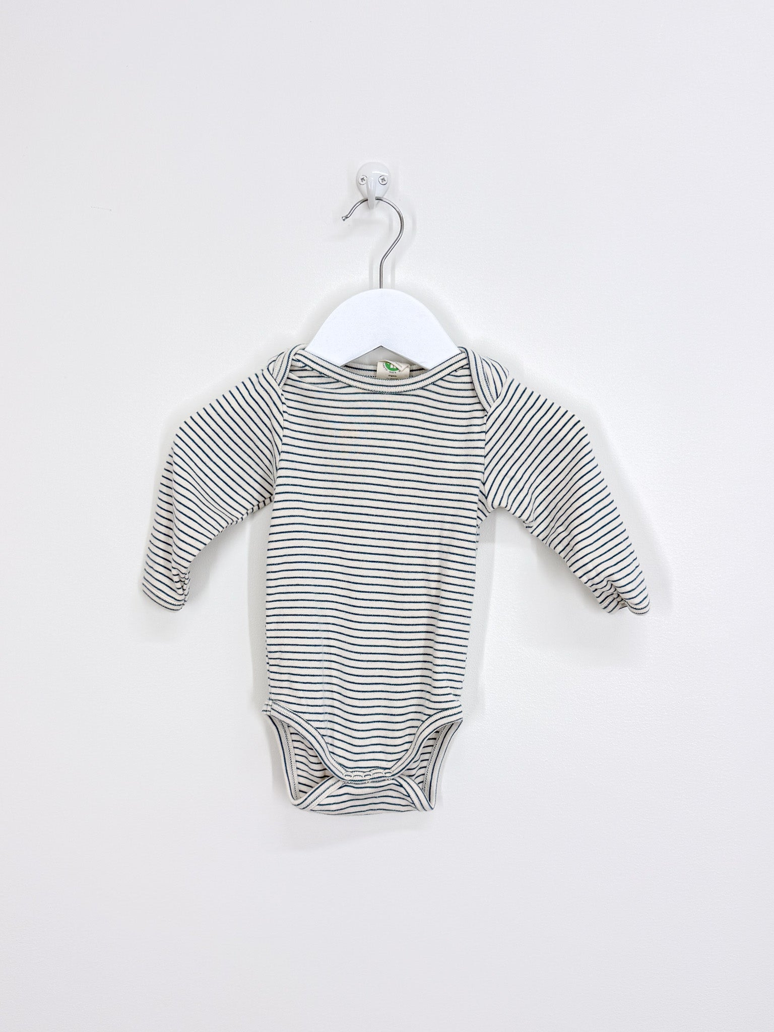 Nature Baby organic bodysuit - blue stripe (3-6m)