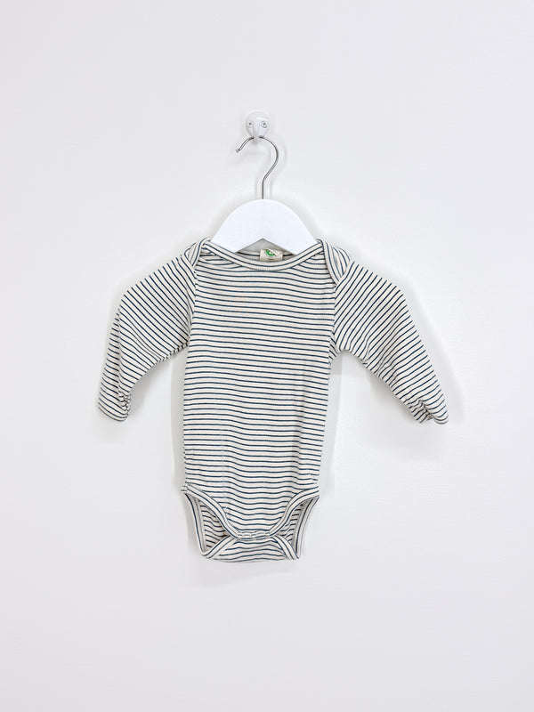 Nature Baby organic bodysuit - blue stripe (3-6m)