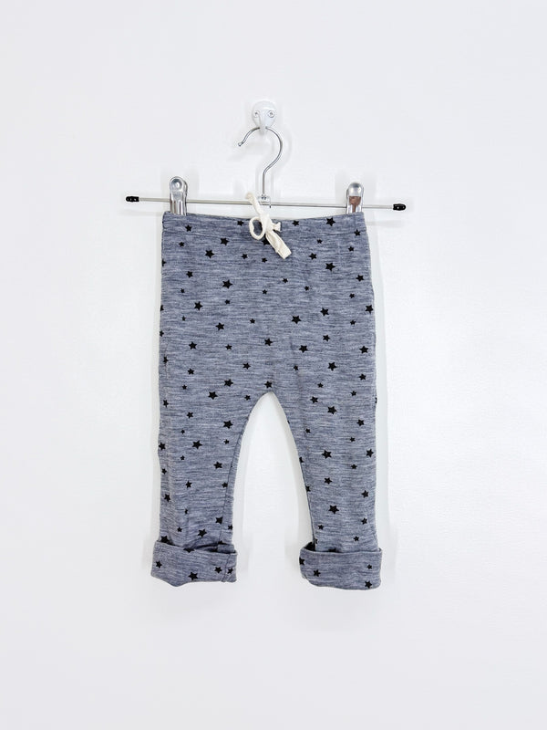 Baby Baby merino leggings - grey star (6-12m)