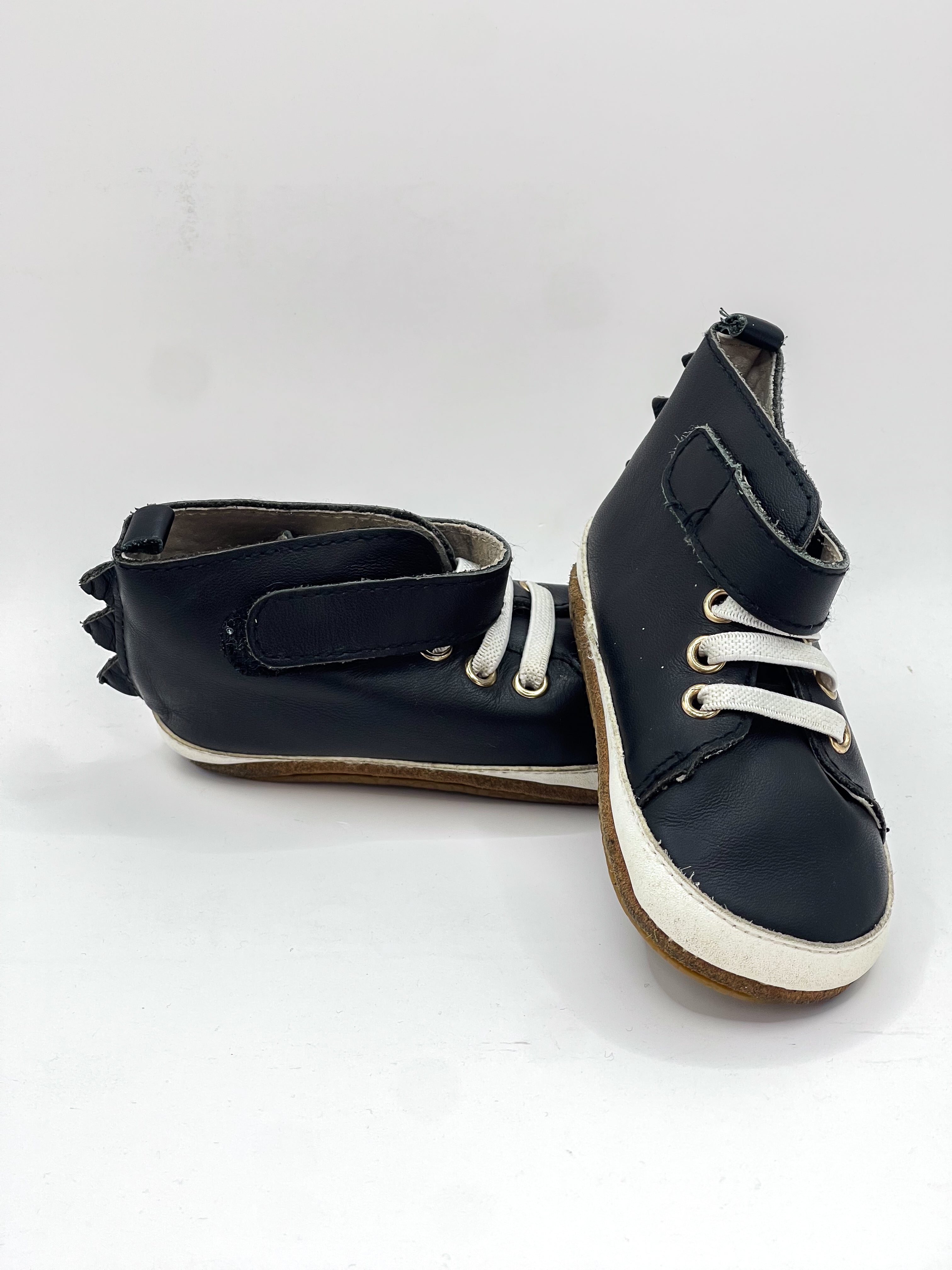 Pretty Brave dragon hi top hard sole shoes (12-18m)