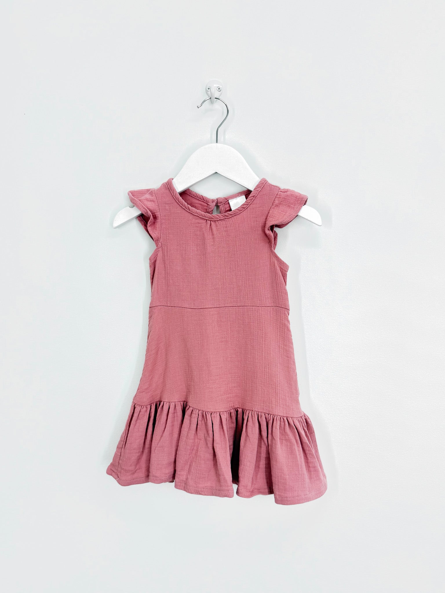 Teeny Weeny blush crepe dress (12-18m)