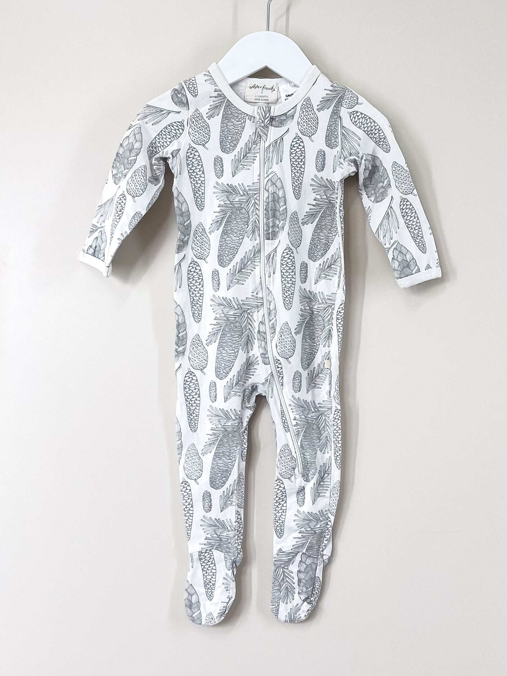 Wilson & Frenchy organic zipsuit - pinecone (6-12m)