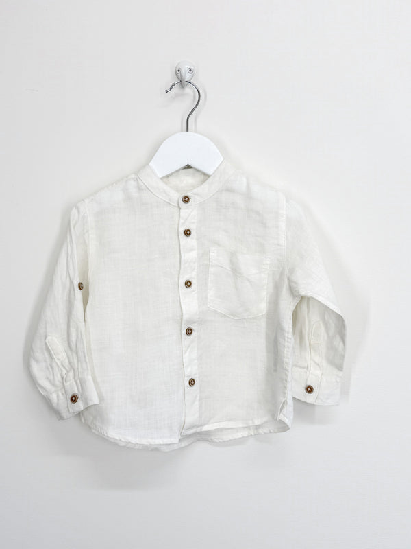 Zara linen long sleeve shirt (12-18m)