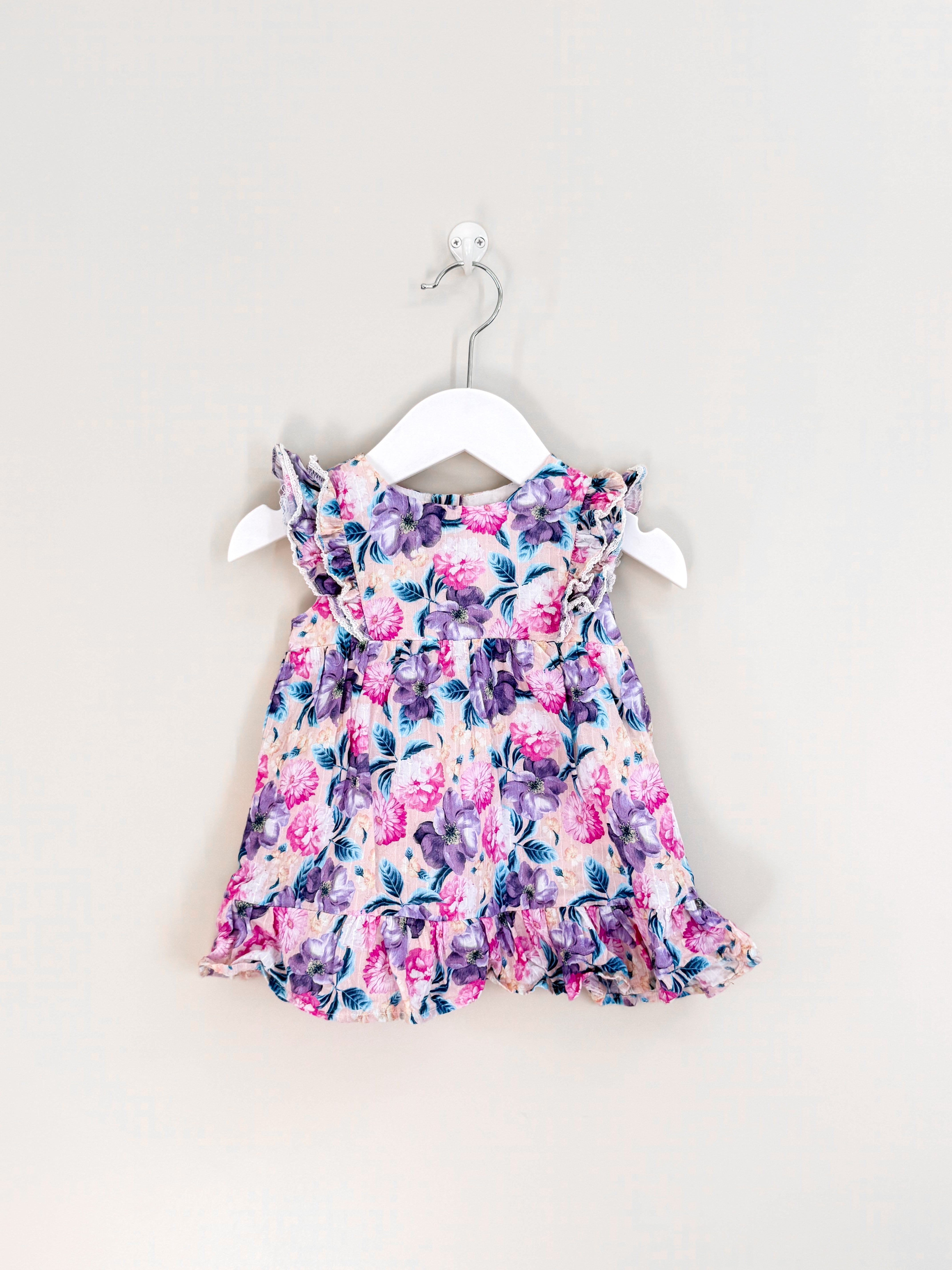 Teeny Weeny floral frill dress (3-6m)
