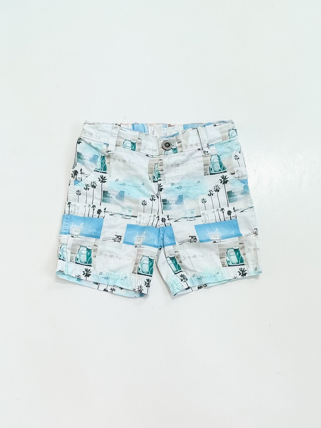 Beach print chino shorts (12-18m)