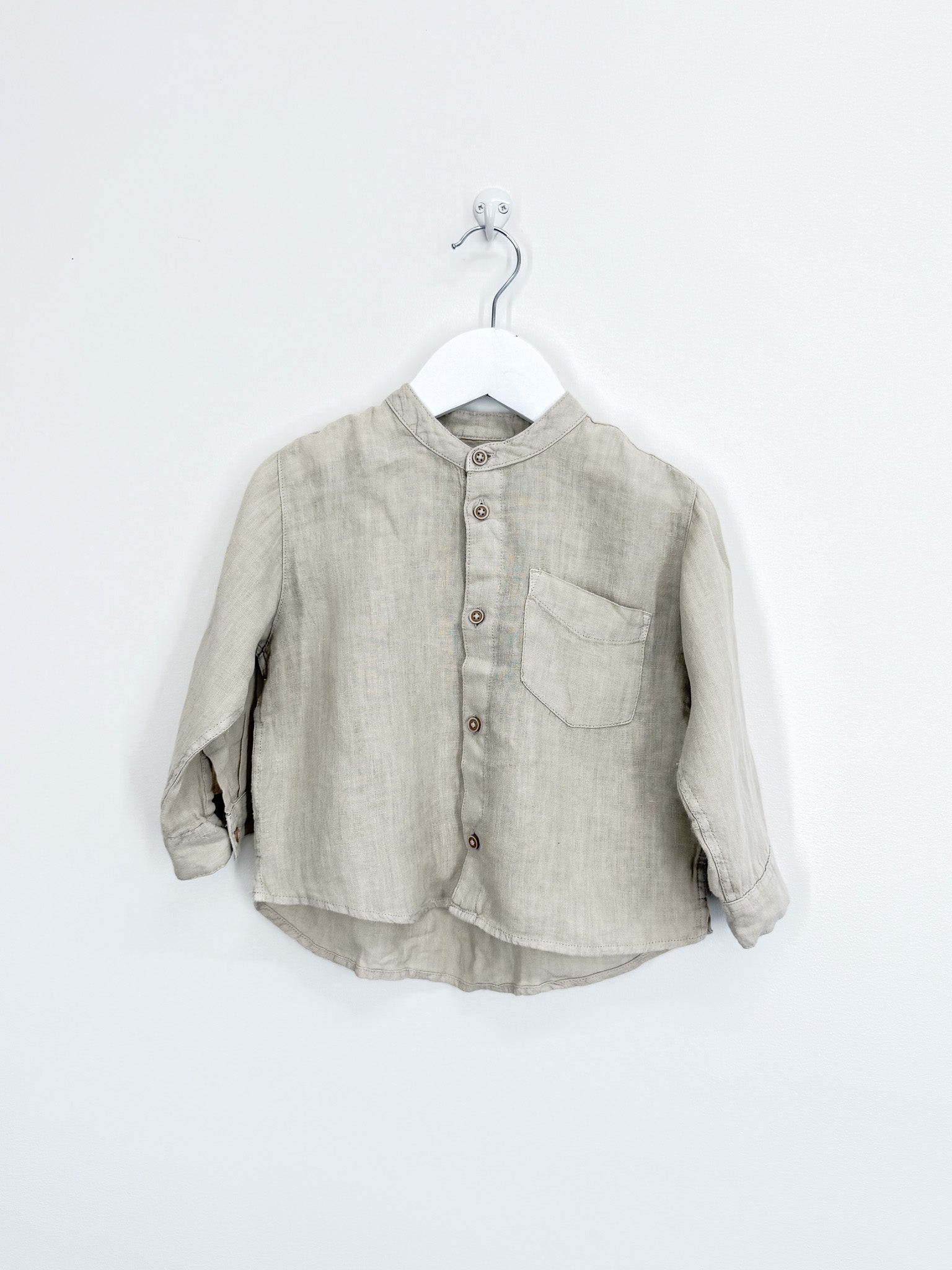 Zara linen long sleeve shirt (12-18m)