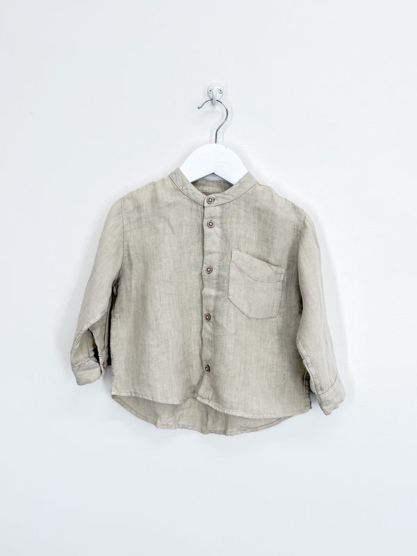 Zara linen long sleeve shirt (12-18m)