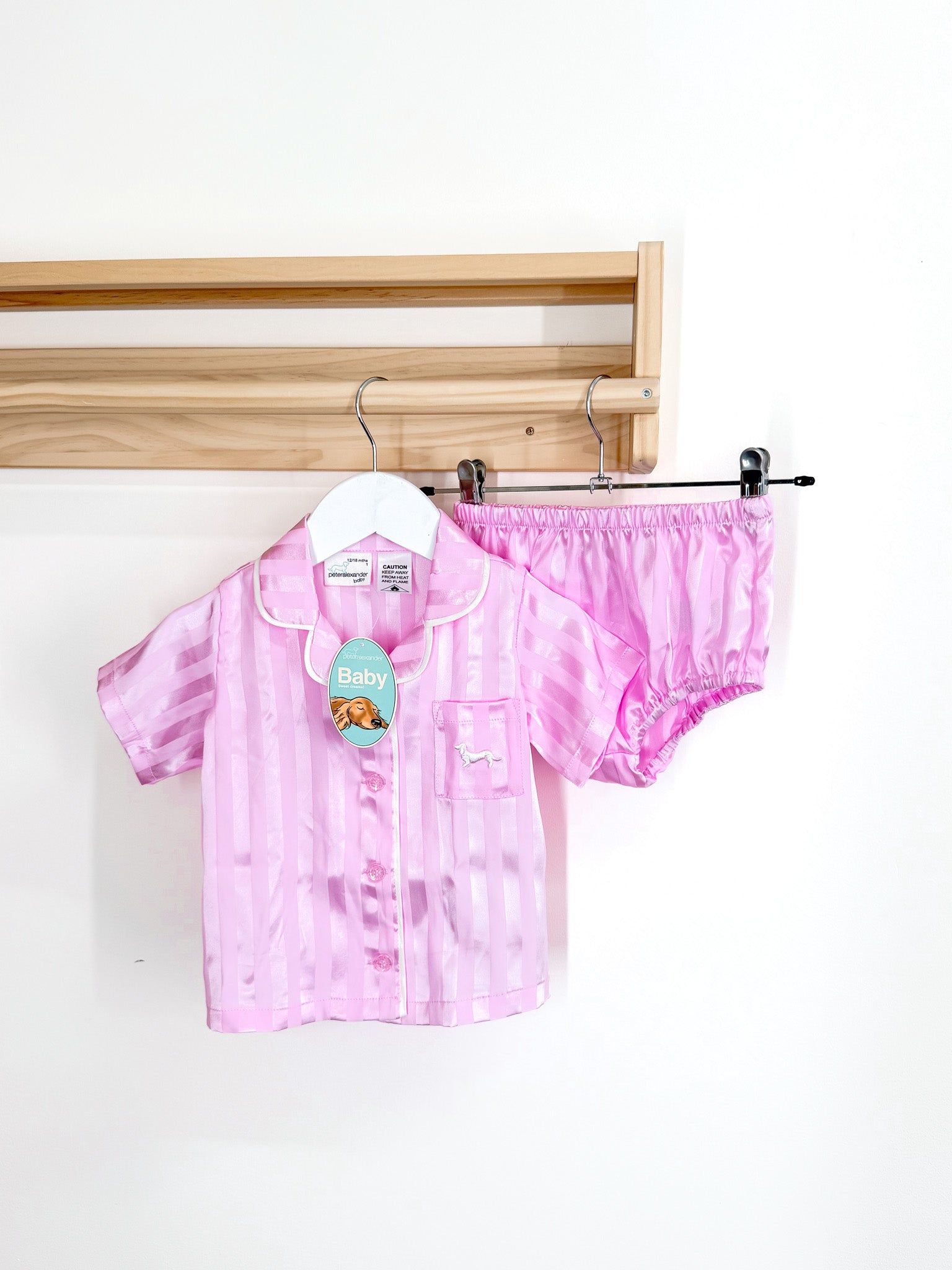 BNWT Peter Alexander satin PJ set (12-18m)