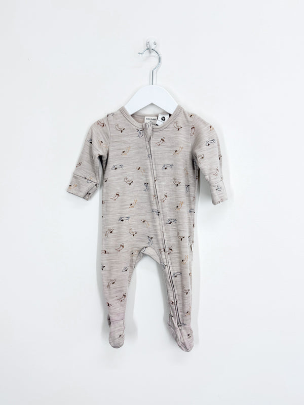 Baby Baby merino zipsuit - dogs (3-6m)