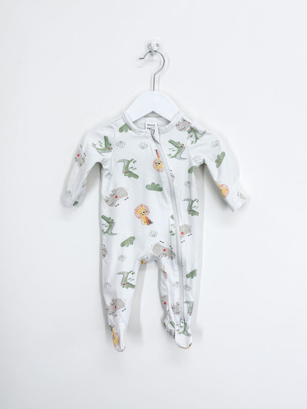 Teeny Weeny zipsuit - animals (0-3m)
