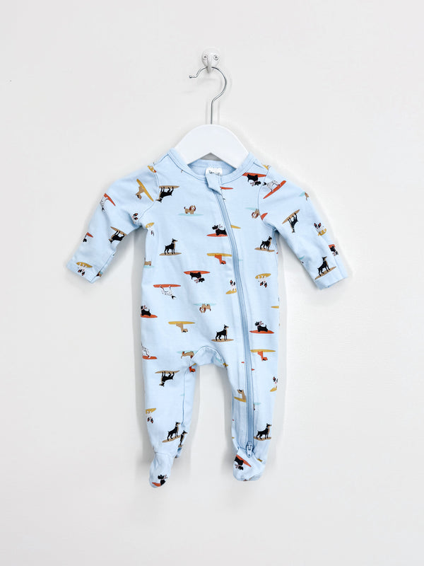Teeny Weeny zipsuit - surf dogs (newborn)