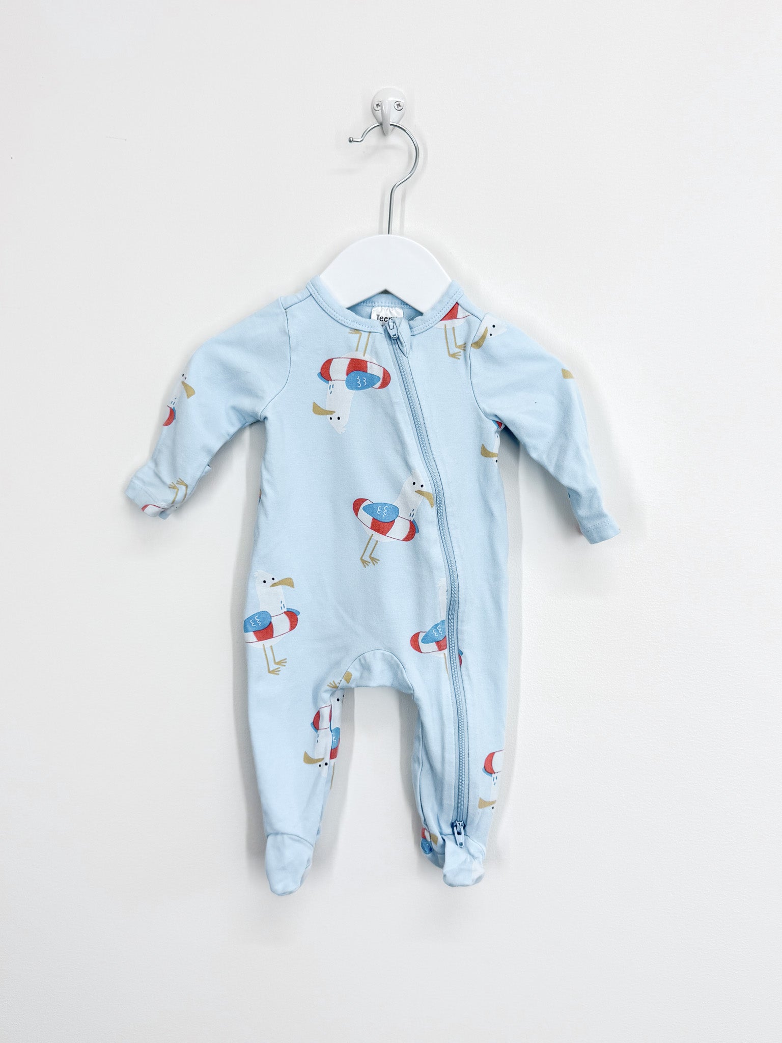 Teeny Weeny zipsuit - gulls (newborn)