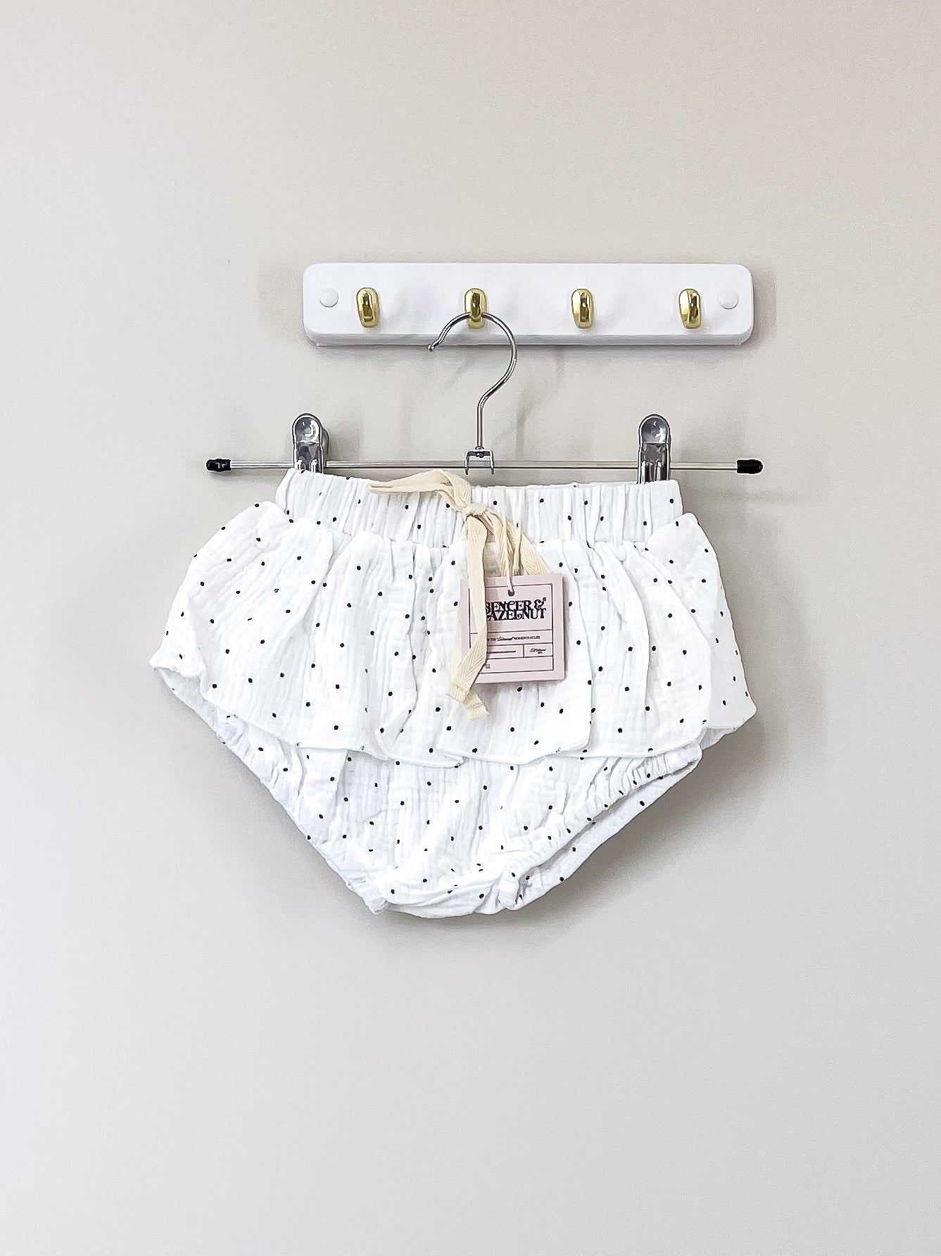 BNWT Bencer & Hazelnut dotty frill bloomers (2y)