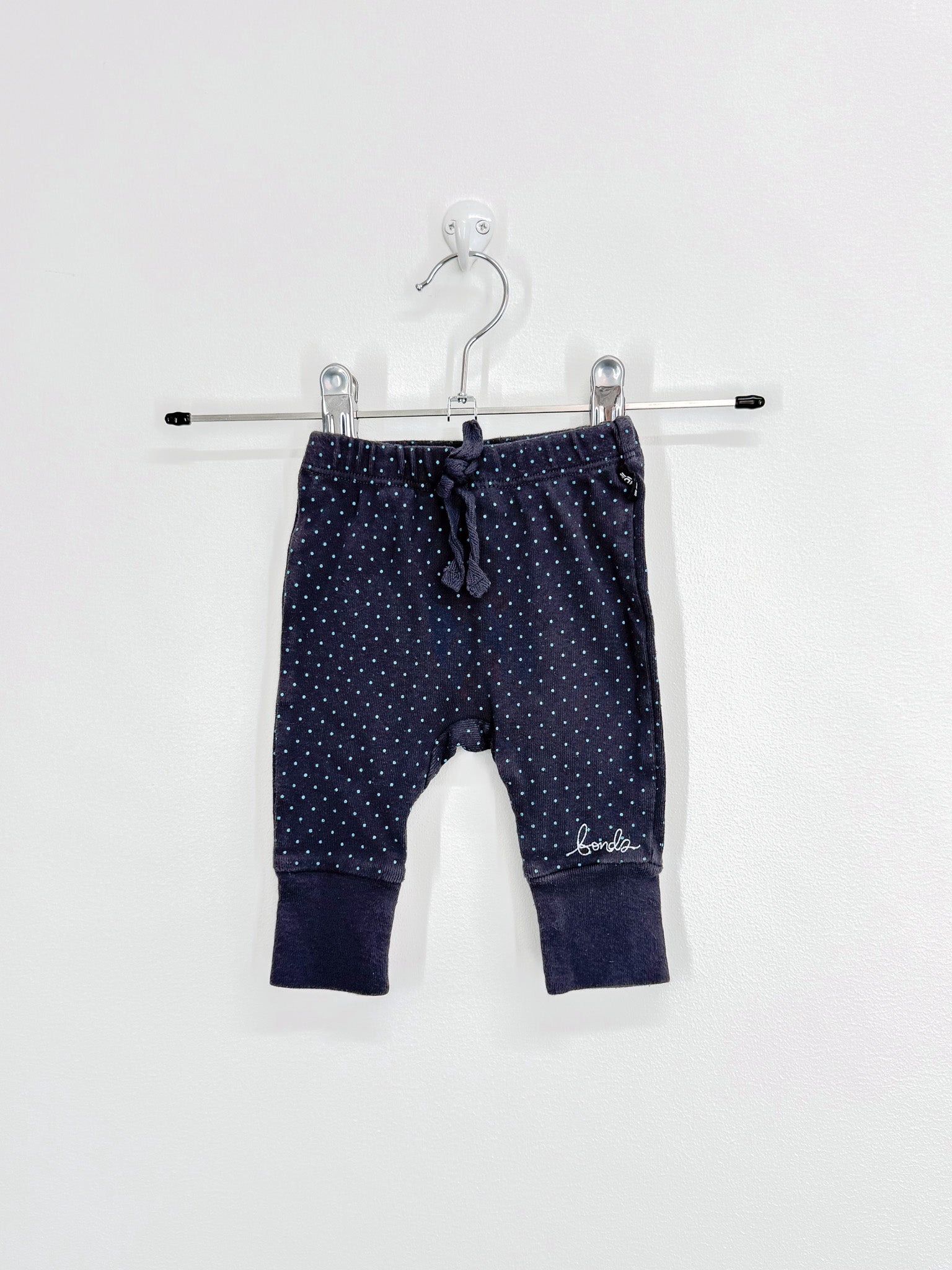 Bonds navy spot leggings (0-3m)
