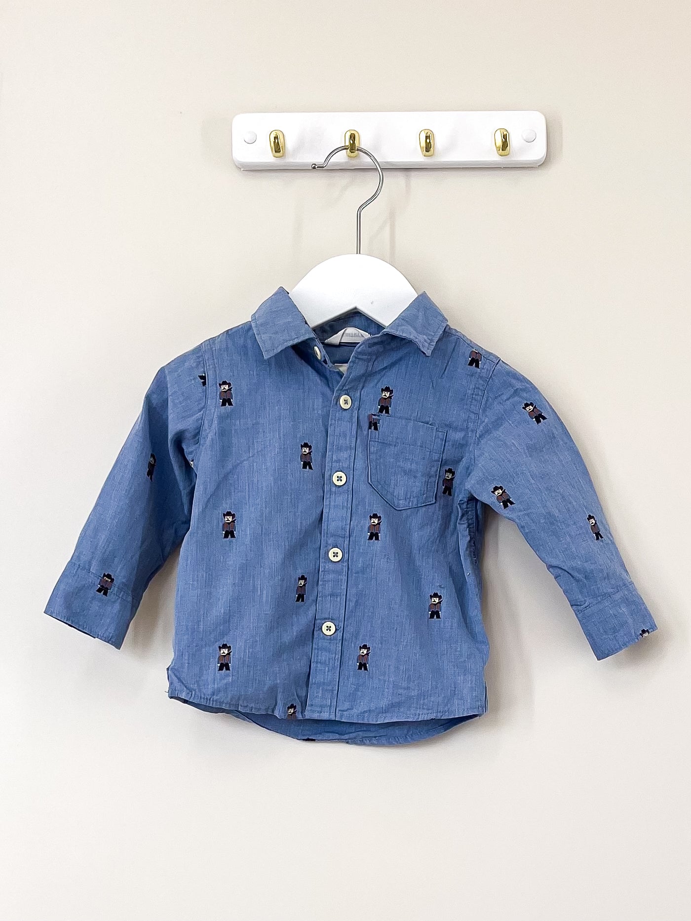 Country Road cowboy shirt (3-6m)