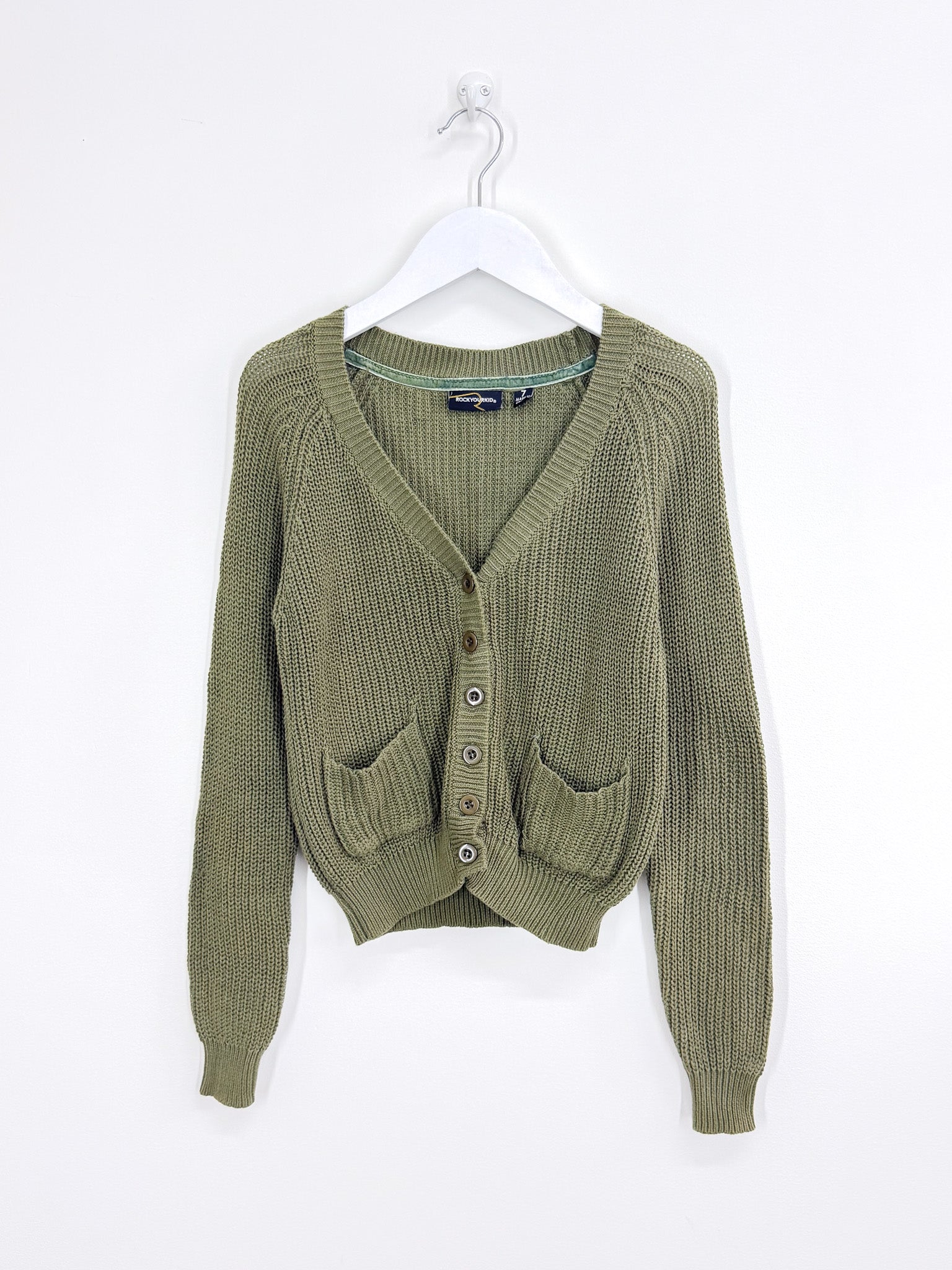 Rock Your Kid slouch knit cardigan (7y)