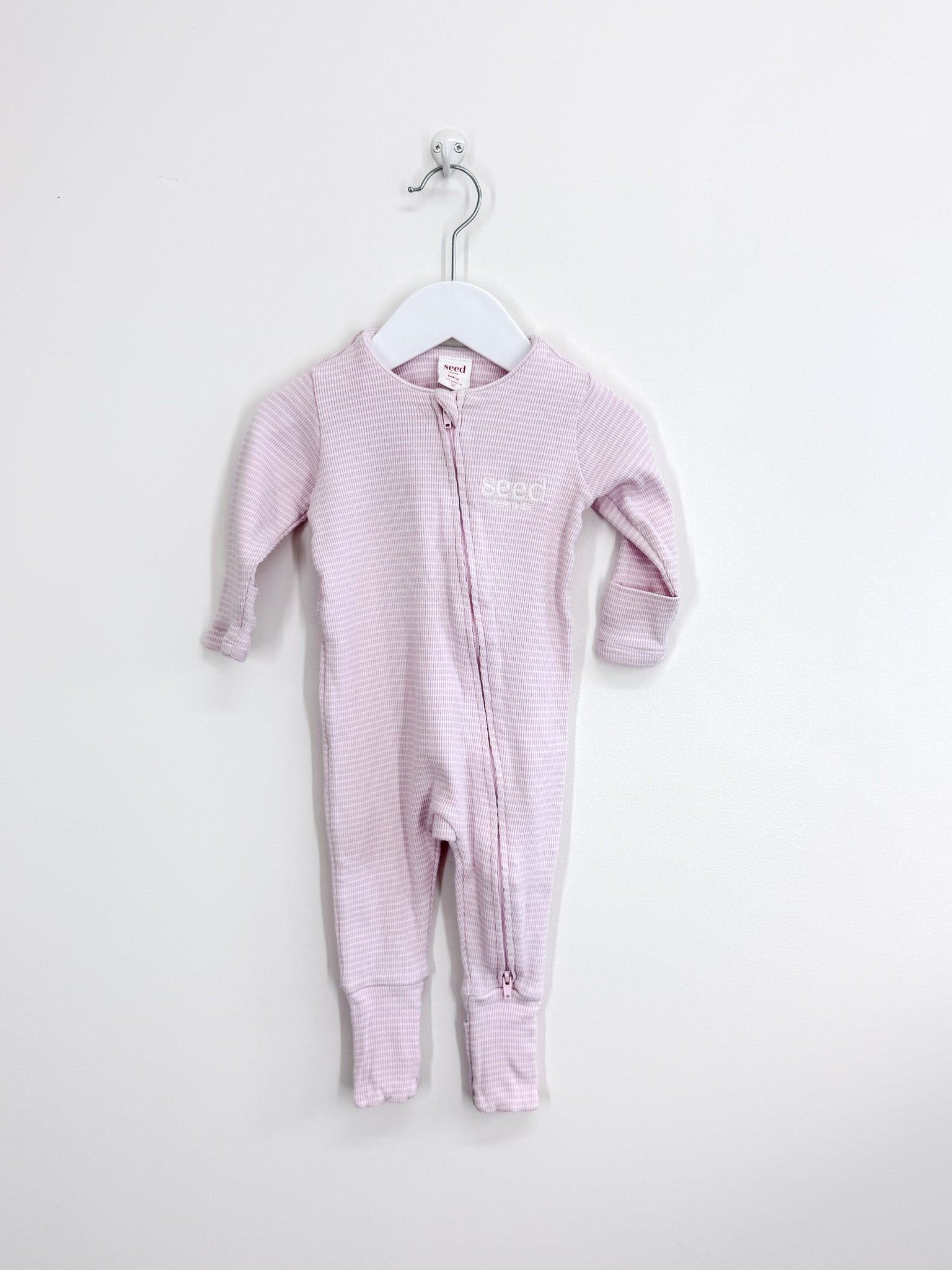 Seed core logo rib zipsuit (3-6m)