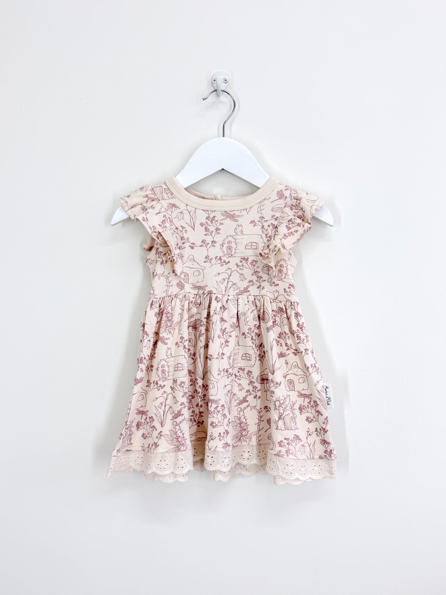 Aster & Oak organic fairy garden ruffle dress (6-12m)