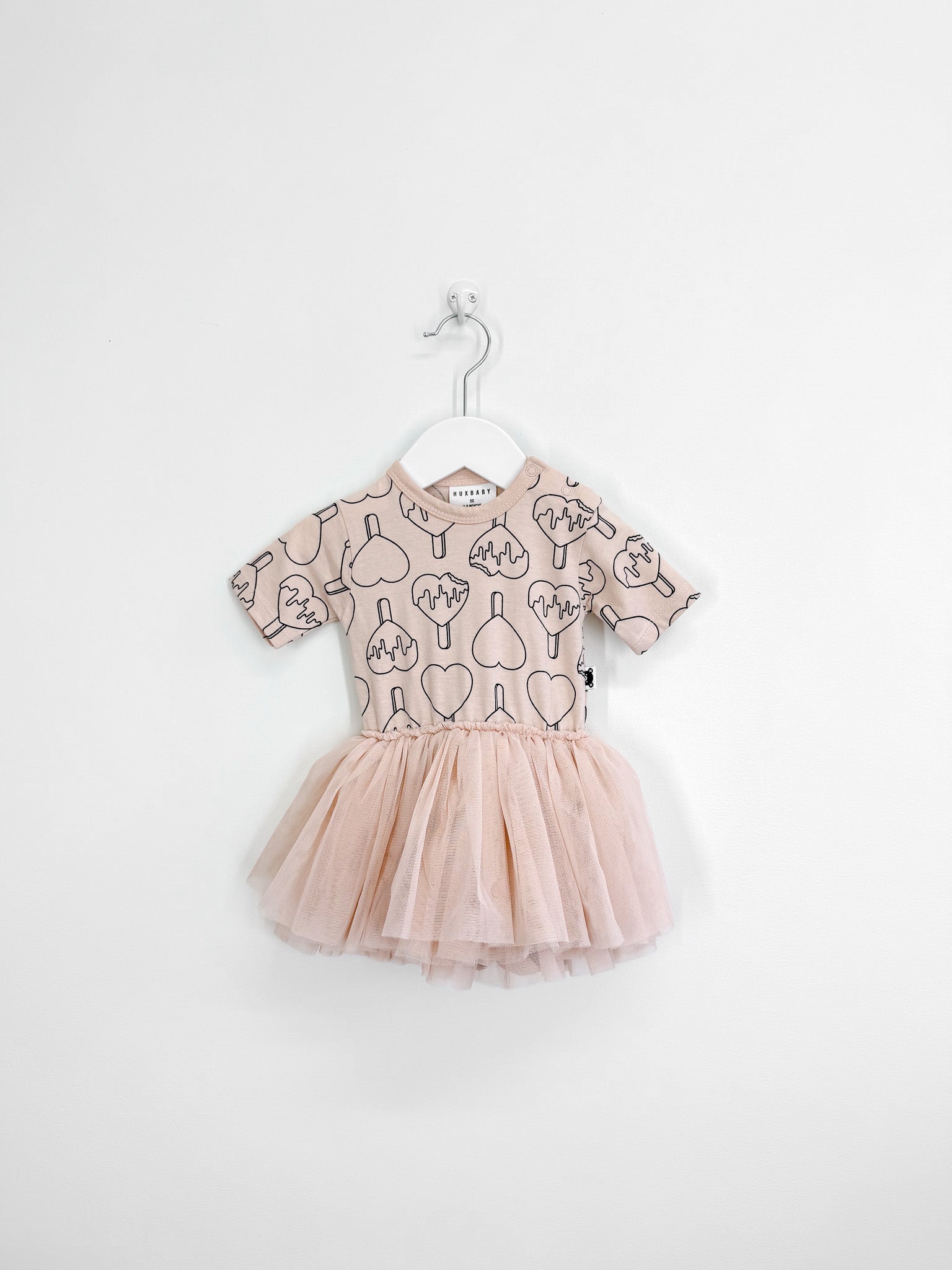 Hux organic heart pop ballet suit (3-6m)