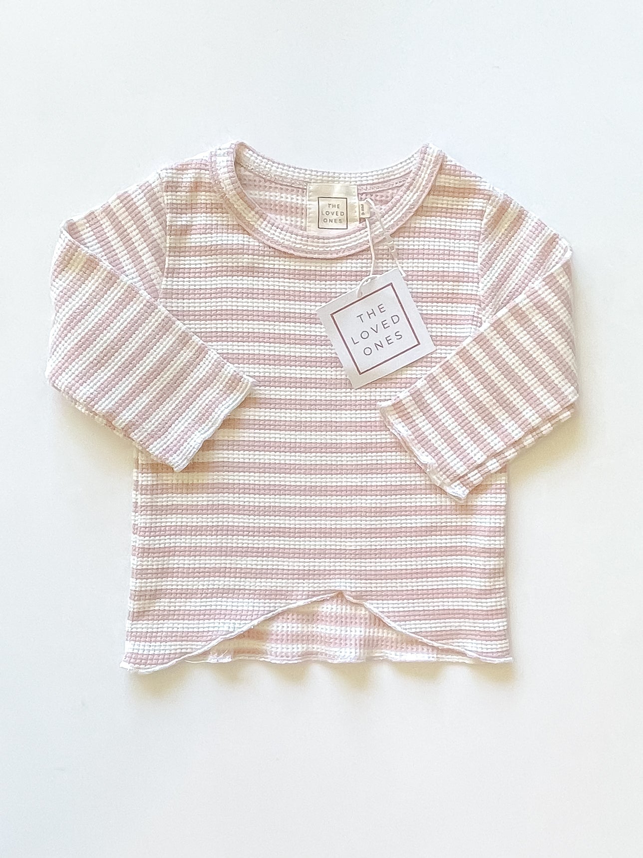 BNWT The Loved Ones waffle striped tee (3-6m)