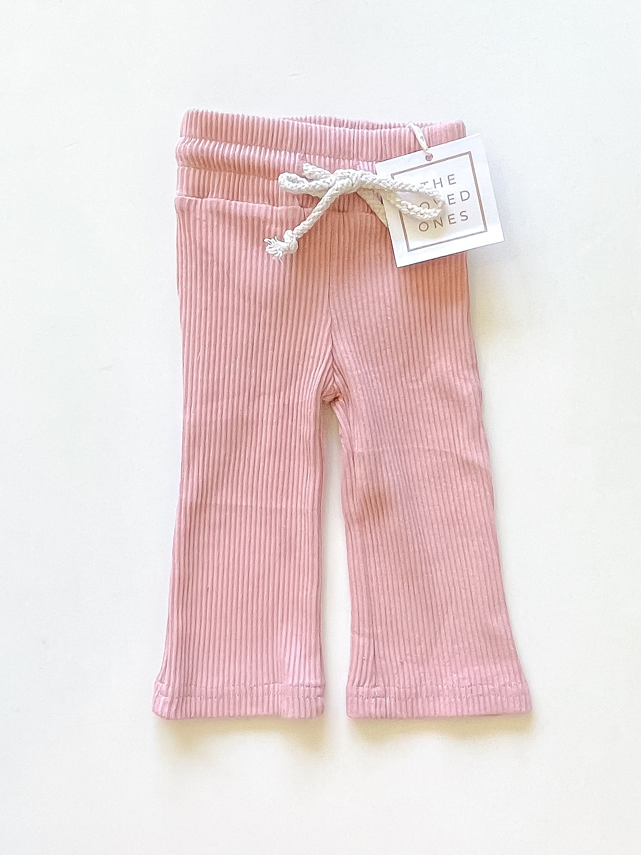 BNWT The Loved Ones ribbed drawstring pants (0-3m)