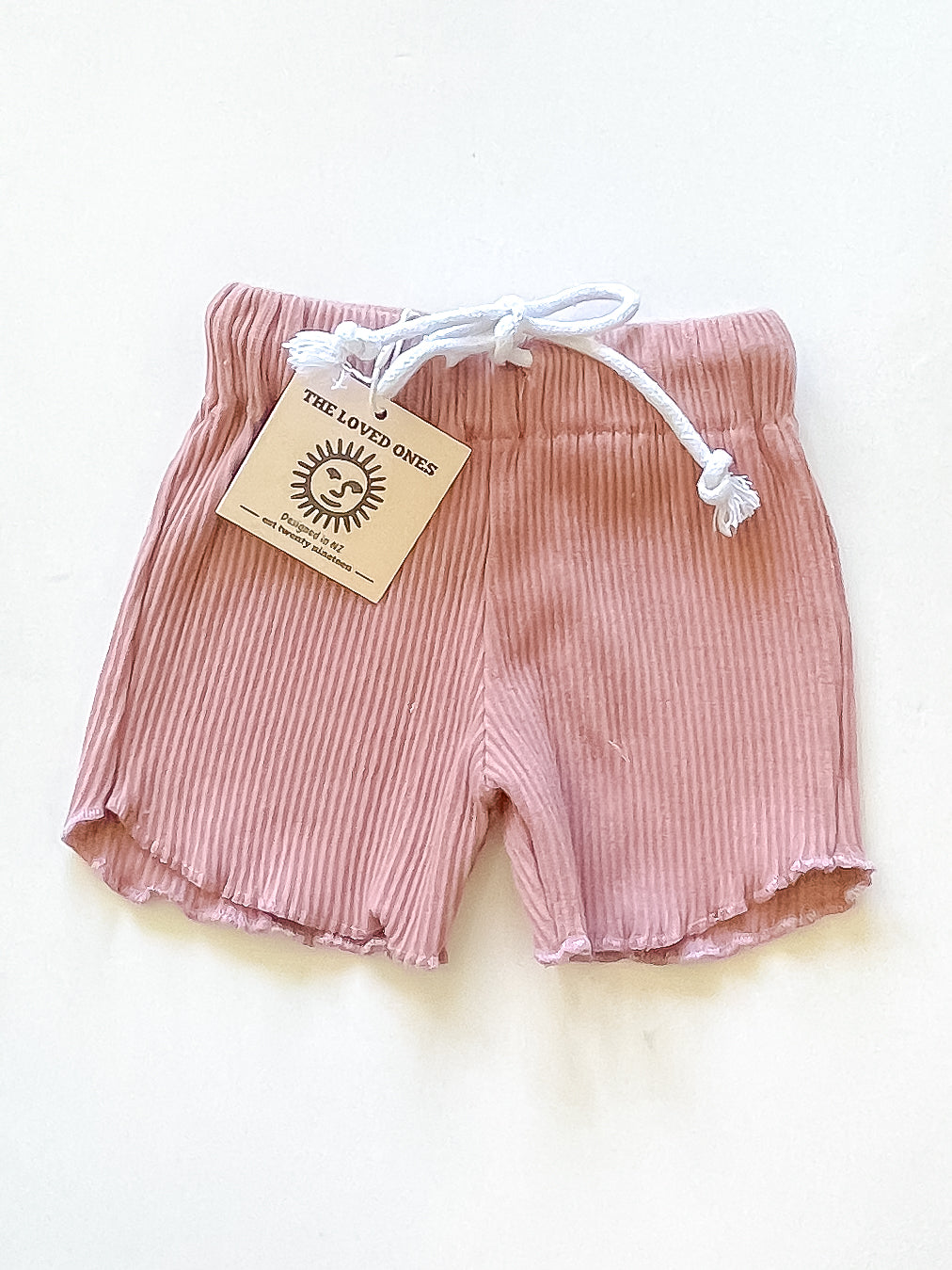 BNWT The Loved Ones ribbed drawstring shorts (3-6m)